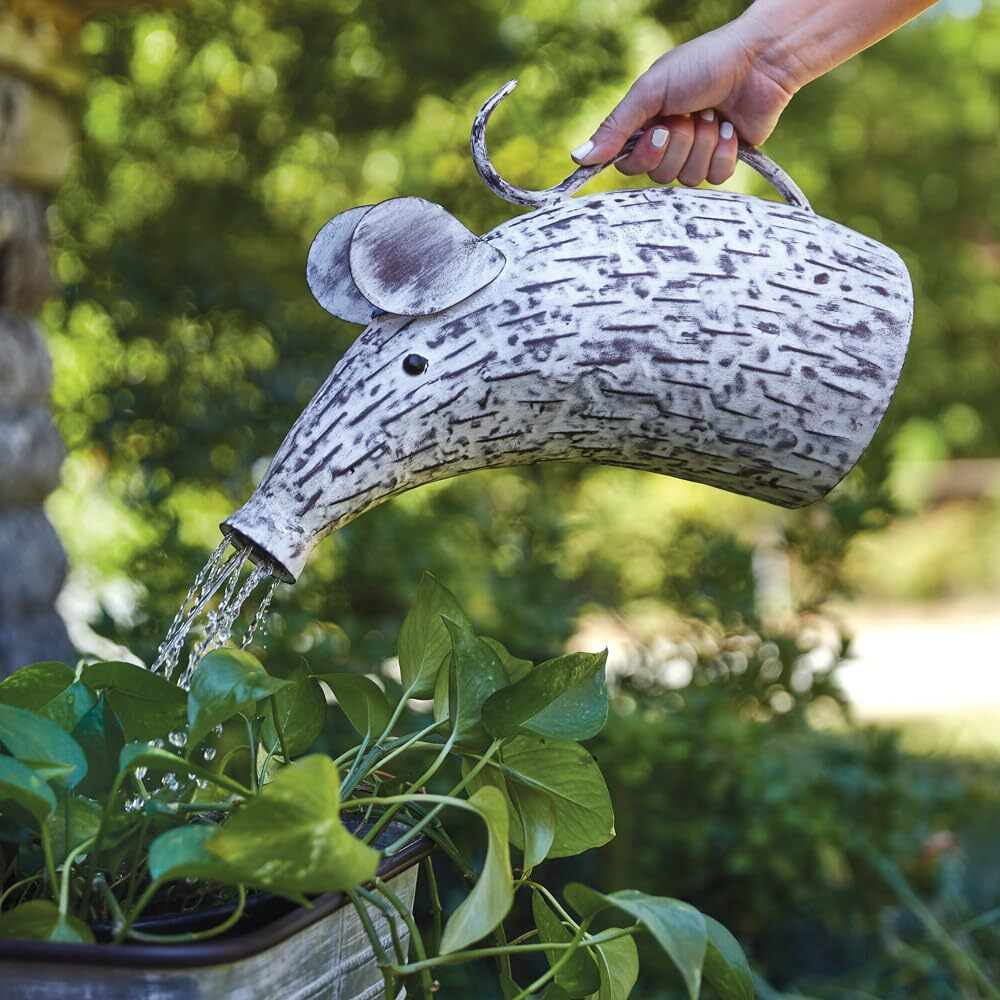 Colonial Tin Works Mouse Watering Can, 12.75-inch Height, Home, Home Dcor