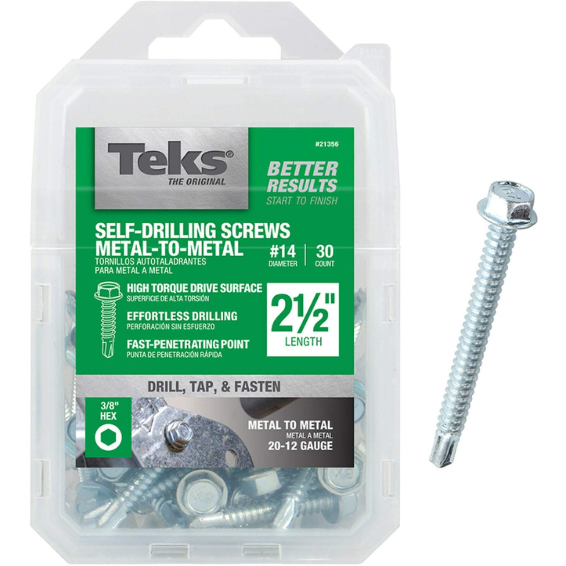 Itw Brands 21356 30PK14x2-1/2 Hex Screw