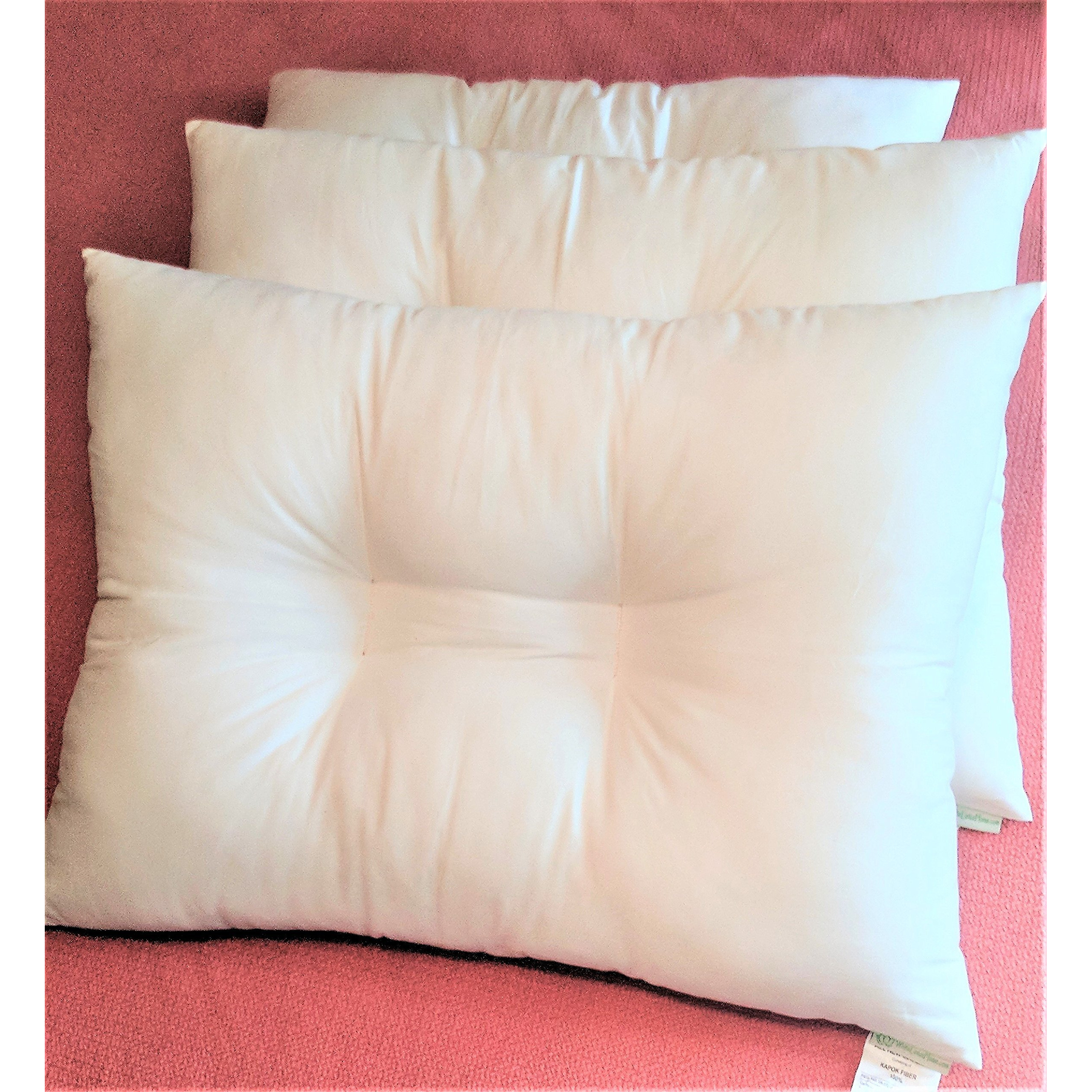 White Lotus Home KaPillow-Kapok Contour Sleeping Pillow, Queen/Medium