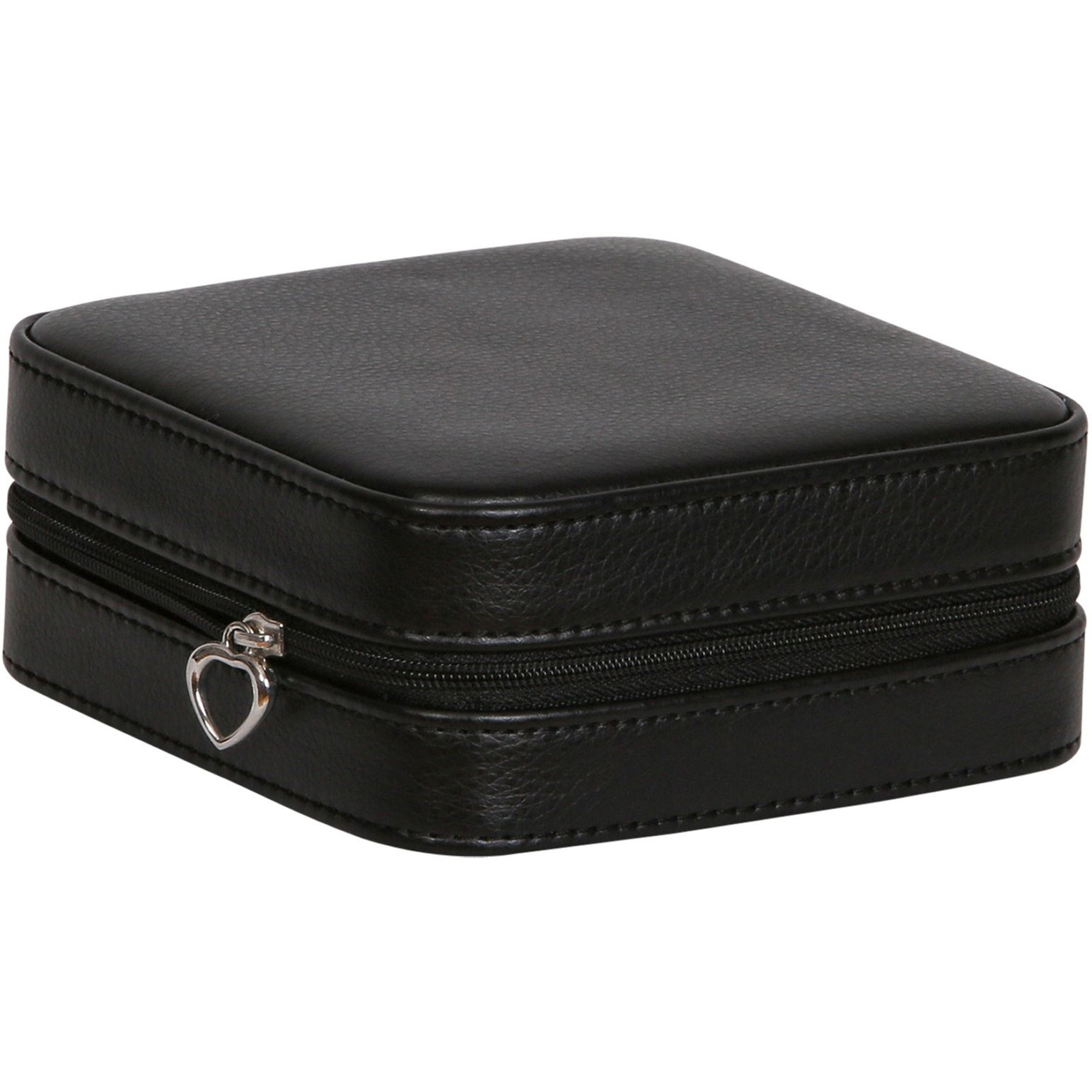 Mele & Co. Dana Faux Leather Jewelry Box in Black