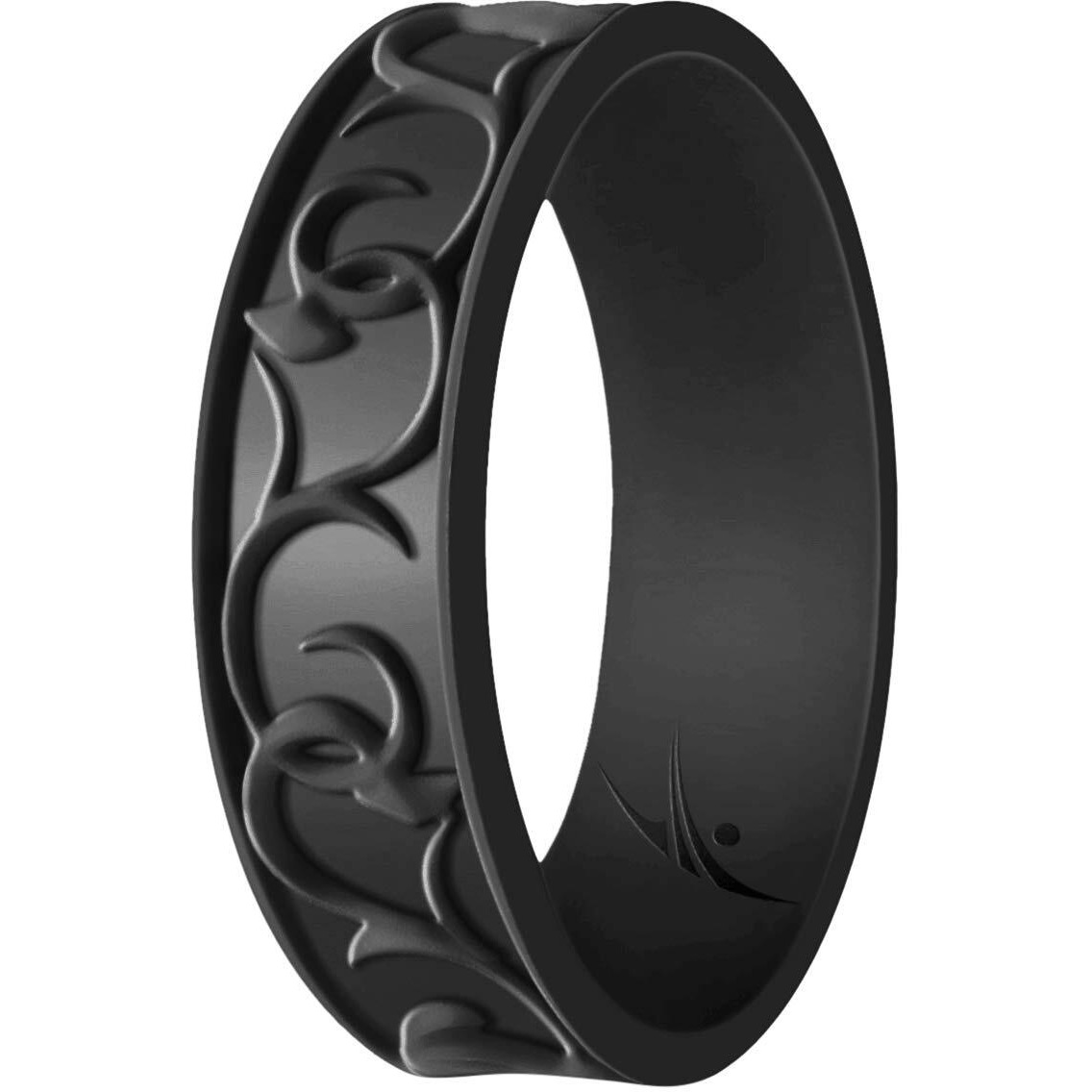 ROQ Silicone Rubber Wedding Ring for Women, Ornament, Breathable Silicone Wedding Band, Anniversary Ring, Promise Ring, 7mm Wide 2mm Thick, Single, Rose Gold, Size 9