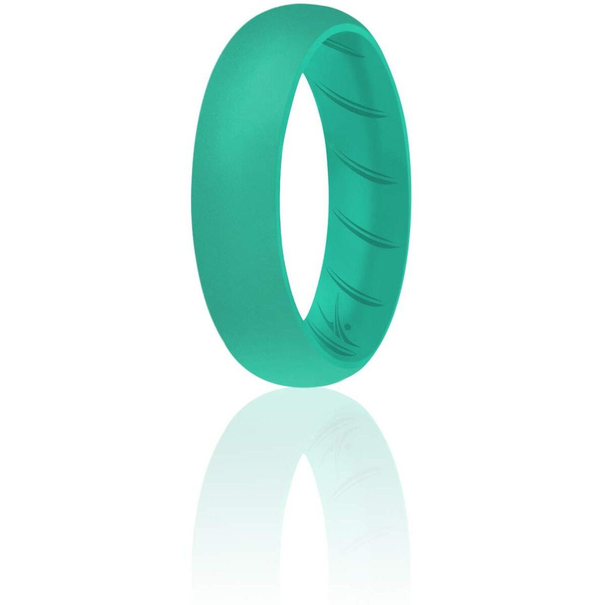 Silicone Wedding BR Solid Ring - Basic-Rose-Gold by ROQ for Women - 6 mm Ring