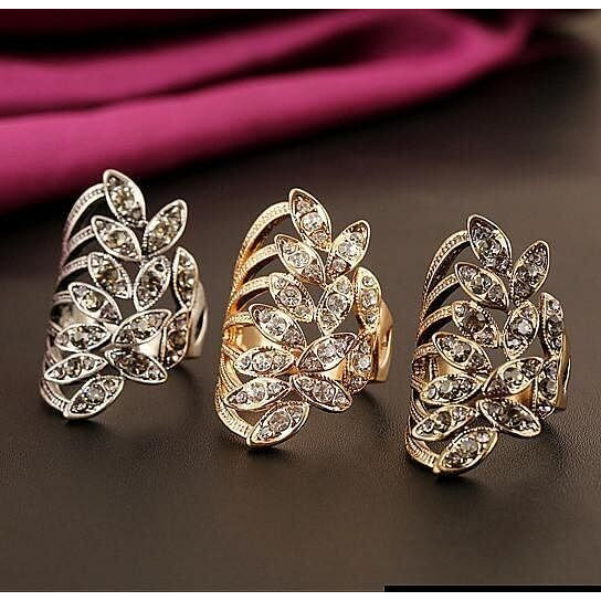 Gilda Ring Embellished Fashion Jewelry, 9 / Gold