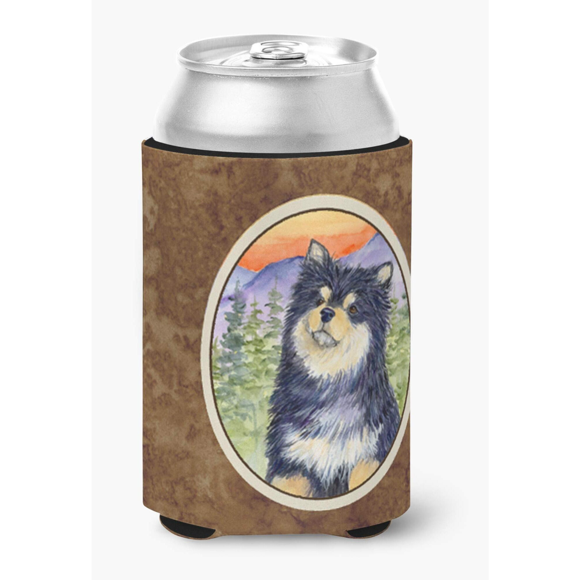 Caroline's Treasures SS1057CC Finnish Lapphund Can or Bottle Hugger Cooler Washable Drink Sleeve Collapsible Beverage Insulated Holder, Can Hugger, Multicolor