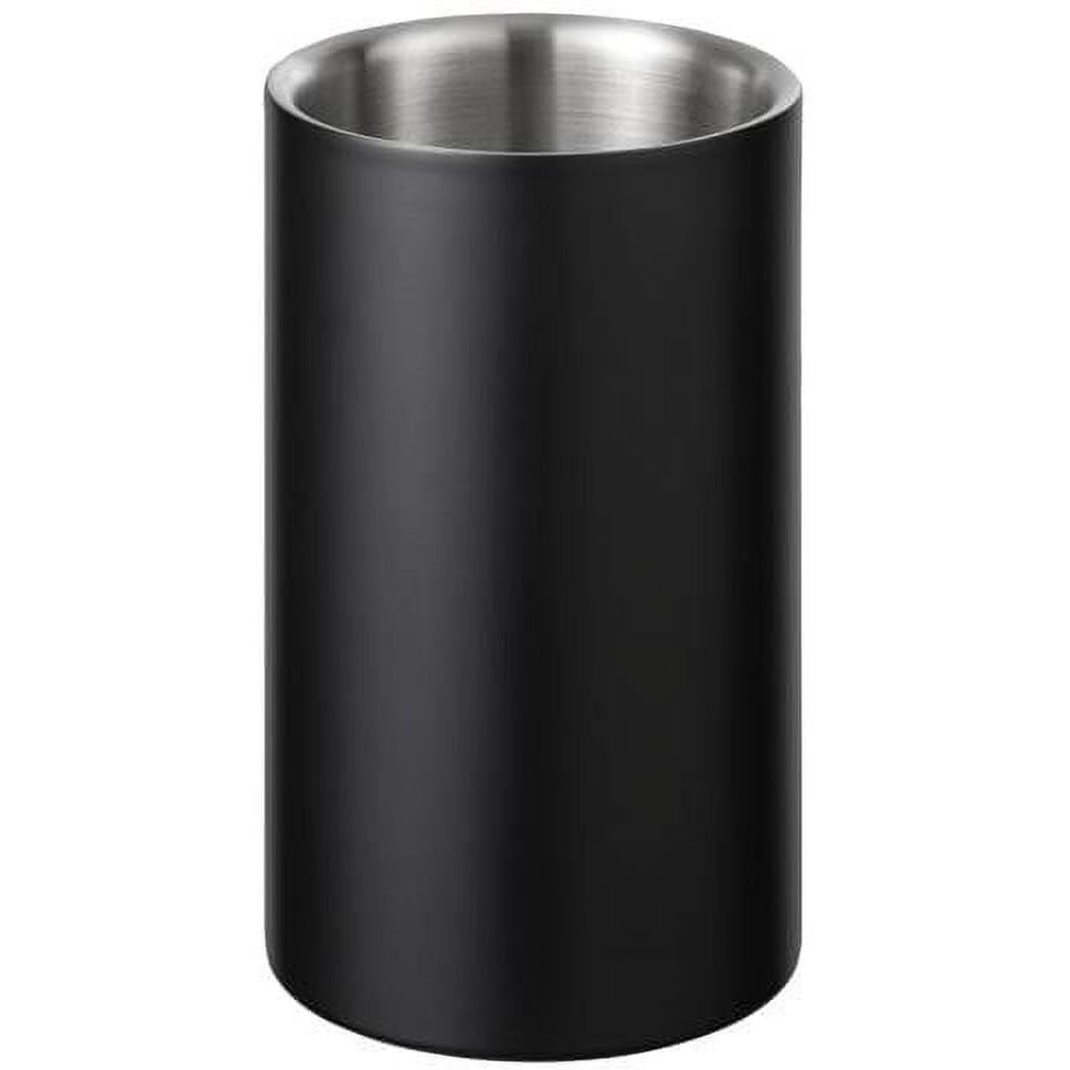 212 Main Easy Wine Bottle Cooler with Double Wall Insulation Black