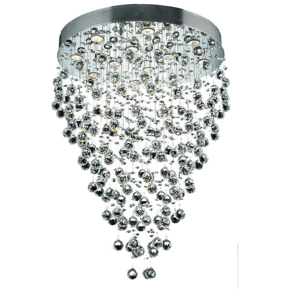 Elegant Lighting Galaxy Collection 12-Light Hanging Fixture Royal Cut Crystal with Chrome Finish