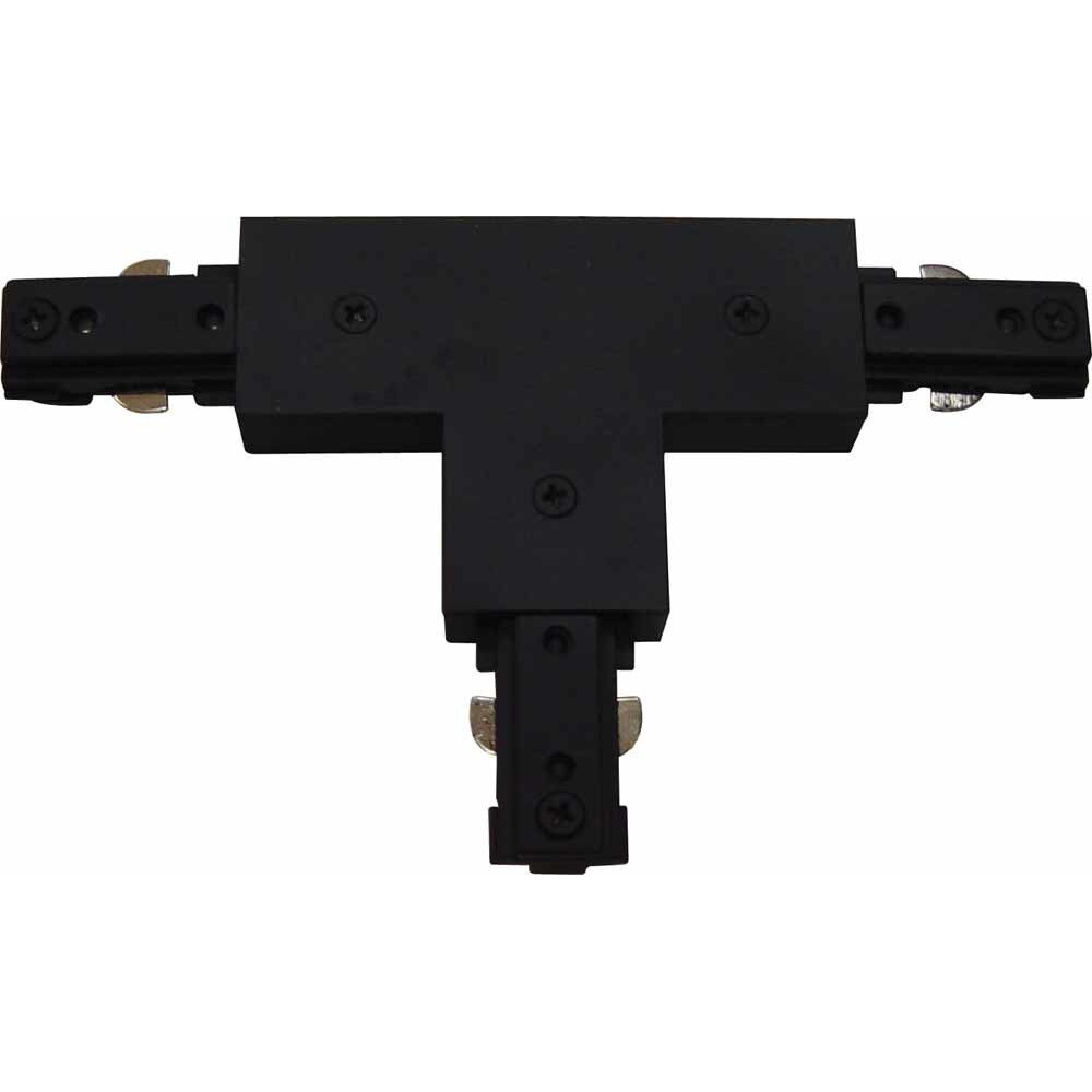 Jesco Lighting HTJBK Accessory - T-Connector with Power-Feed, Track Options H - 3-Wire Single Circuit Trac, Choose Finish BK Black