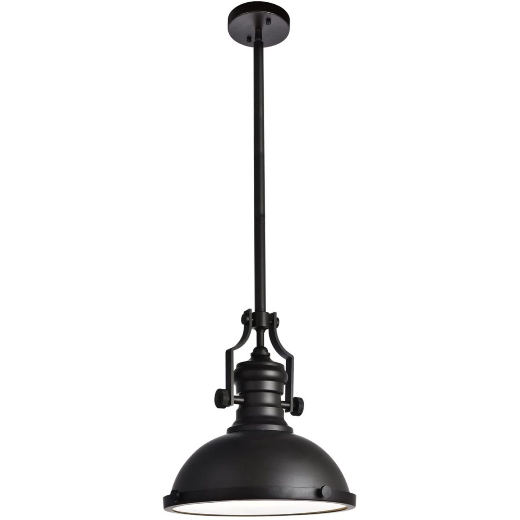 Elegant Furniture & Lighting Eamon Collection Pendant D13 H13.3 Lt1 Oil rubbed bronze Finish