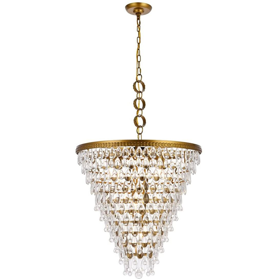 Elegant Lighting Indoor Modern Home Decorative Bright Nordic 7 Lights Brass Chandelier