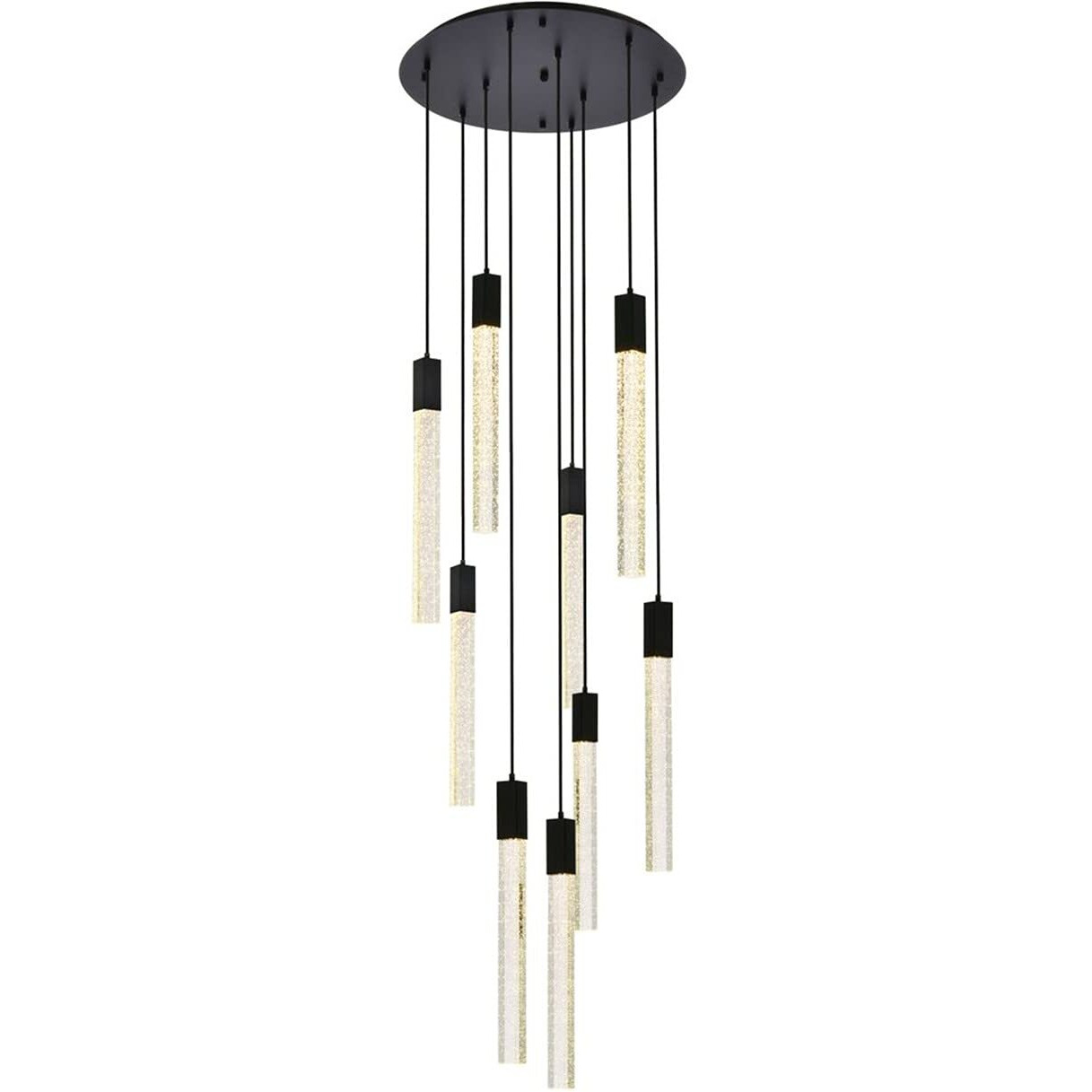 Elegant Lighting Weston 9 Lights Pendant in Black