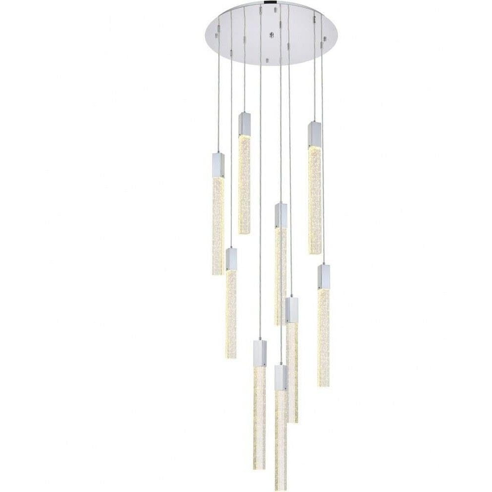 Elegant Lighting Weston 9 Lights Pendant in Chrome