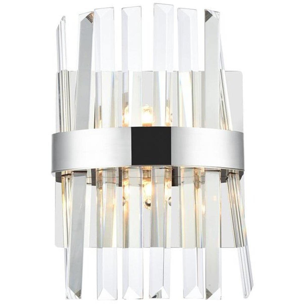 Elegant Lighting Serephina 8 inch Crystal Bath Sconce in Chrome