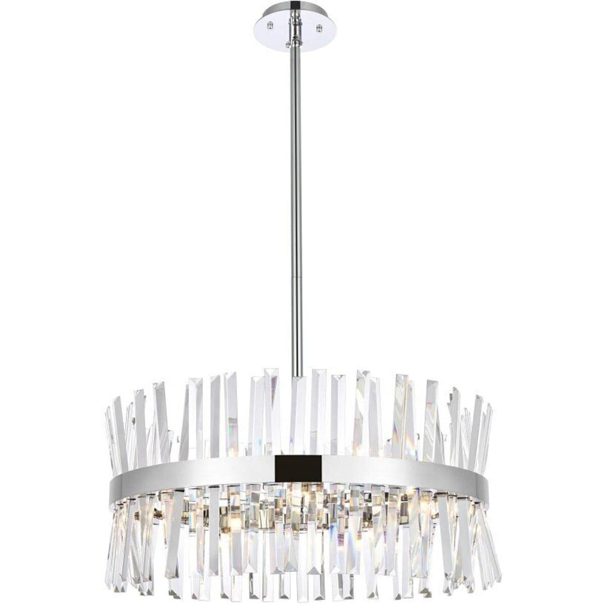 Elegant Lighting Serephina 25" Crystal Round Pendant Lt