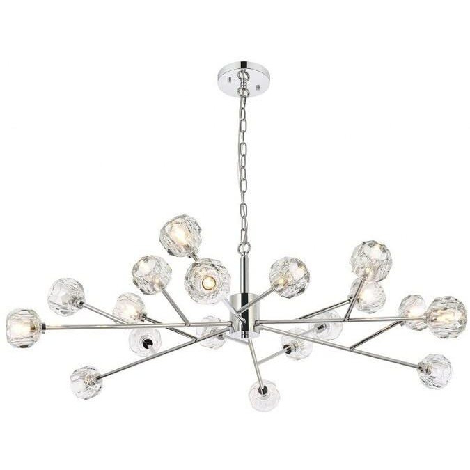 Elegant Lighting Graham 18 Light Pendant in Chrome