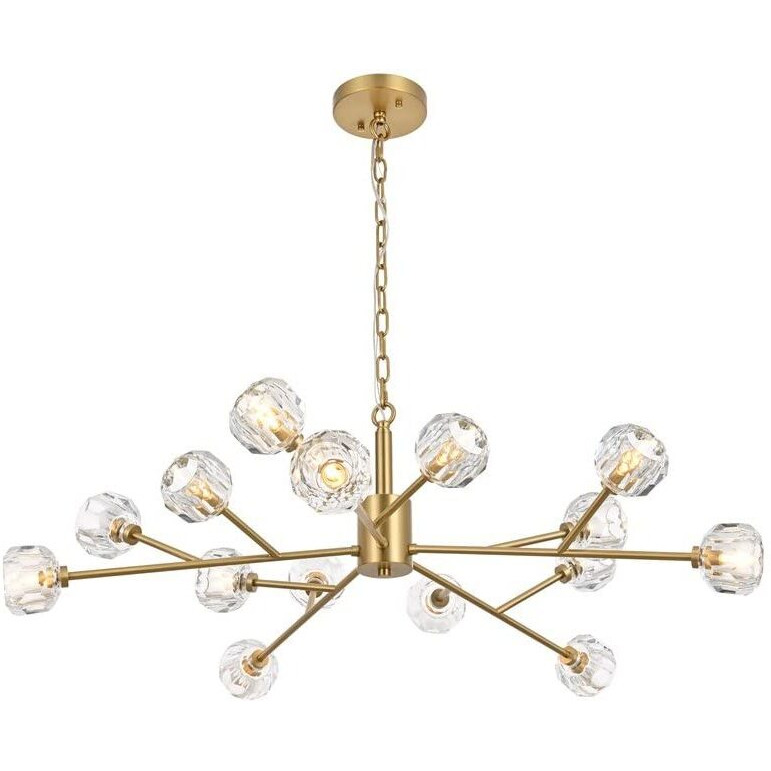 Elegant Lighting Graham 15 Light Pendant in Gold