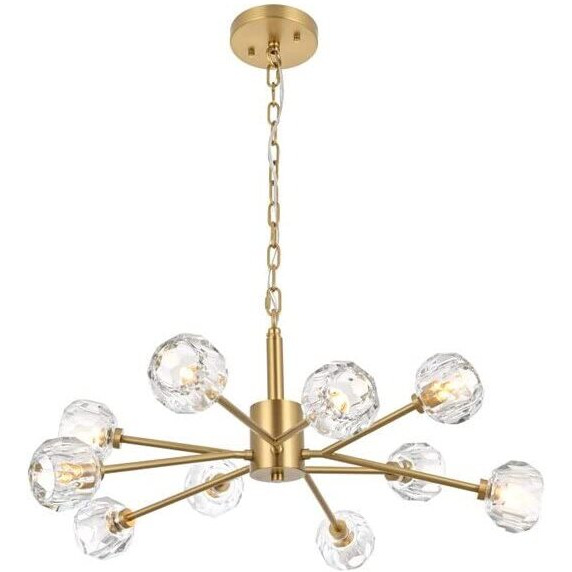 Elegant Lighting Graham 10 Light Pendant in Gold