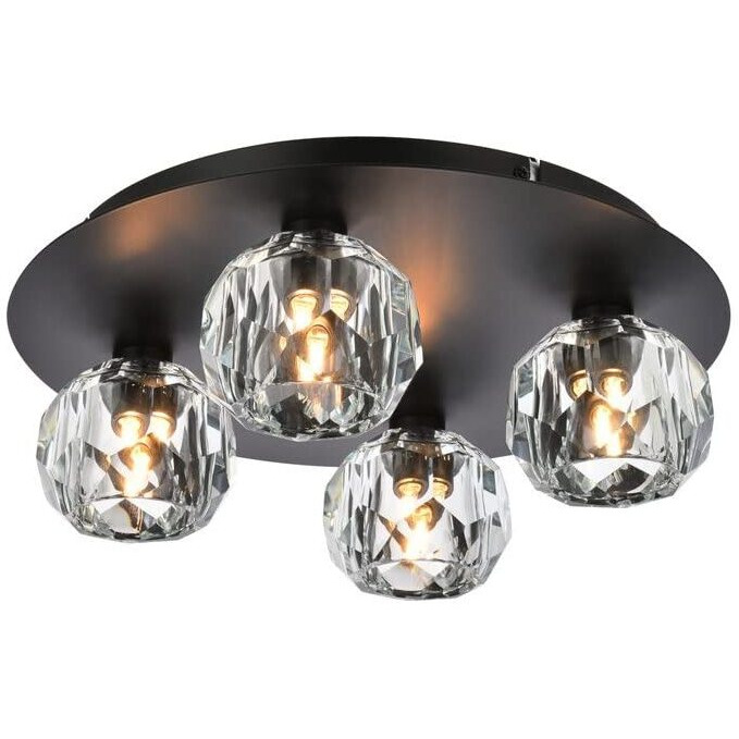 Elegant Lighting Graham 4 Light Ceiling Lamp in Black