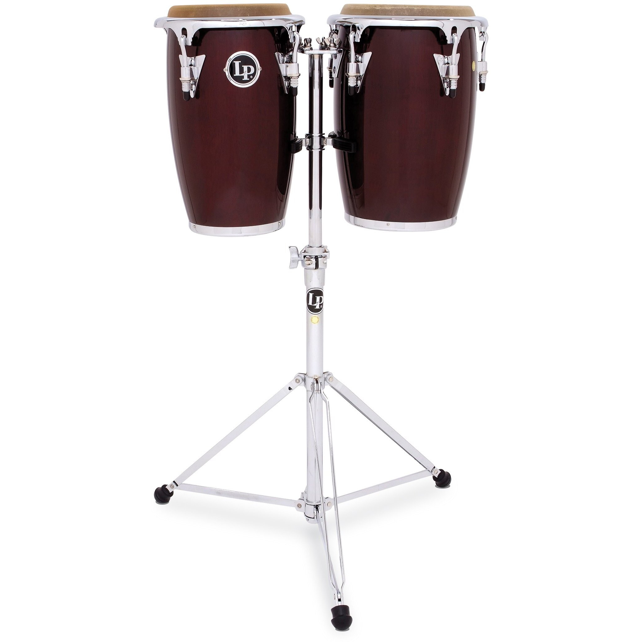 Latin Percussion LP Jr Wood Conga Set - Wine Red/Chrome
