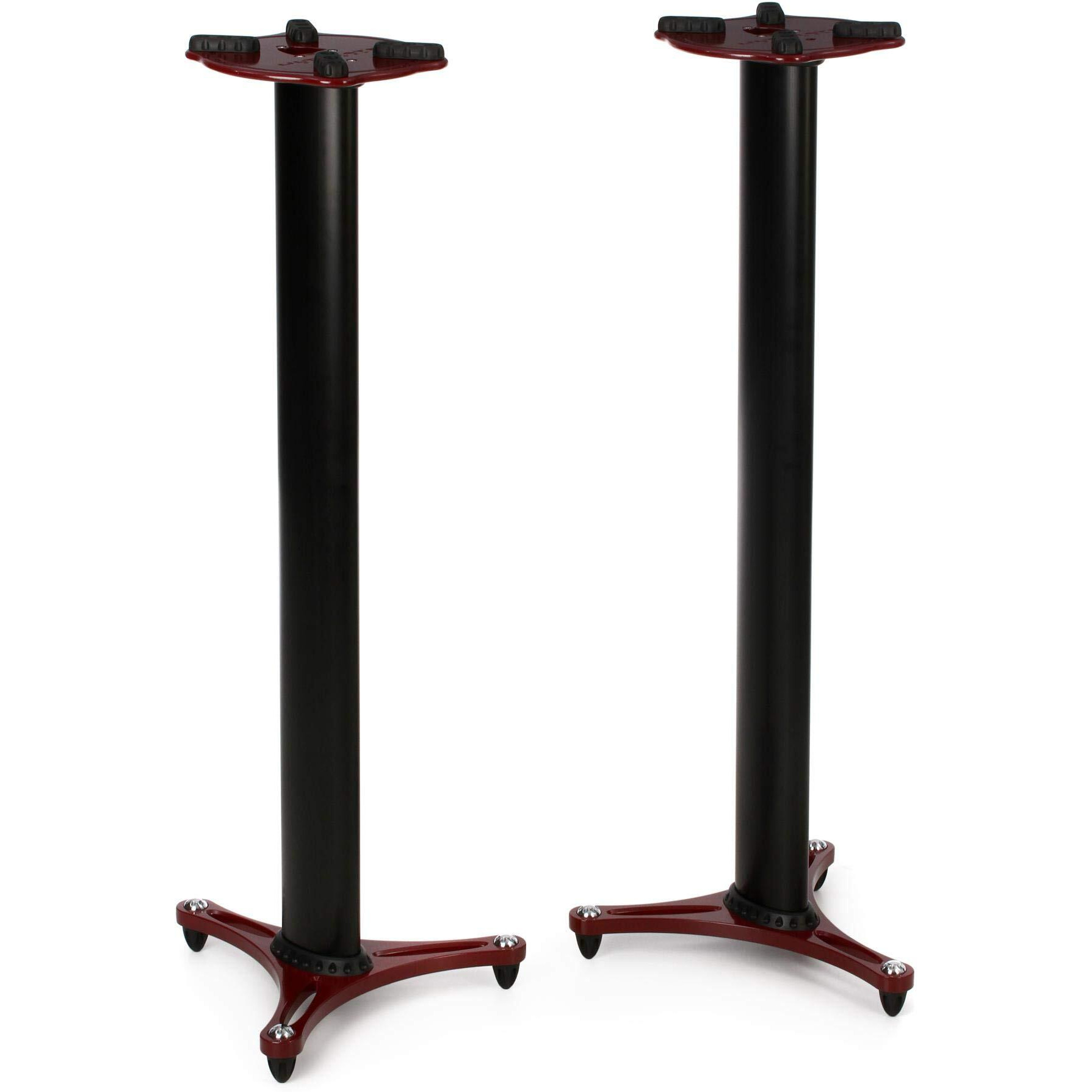 Ultimate Support MS-90/45R 45" Monitor Stands - Red Finish