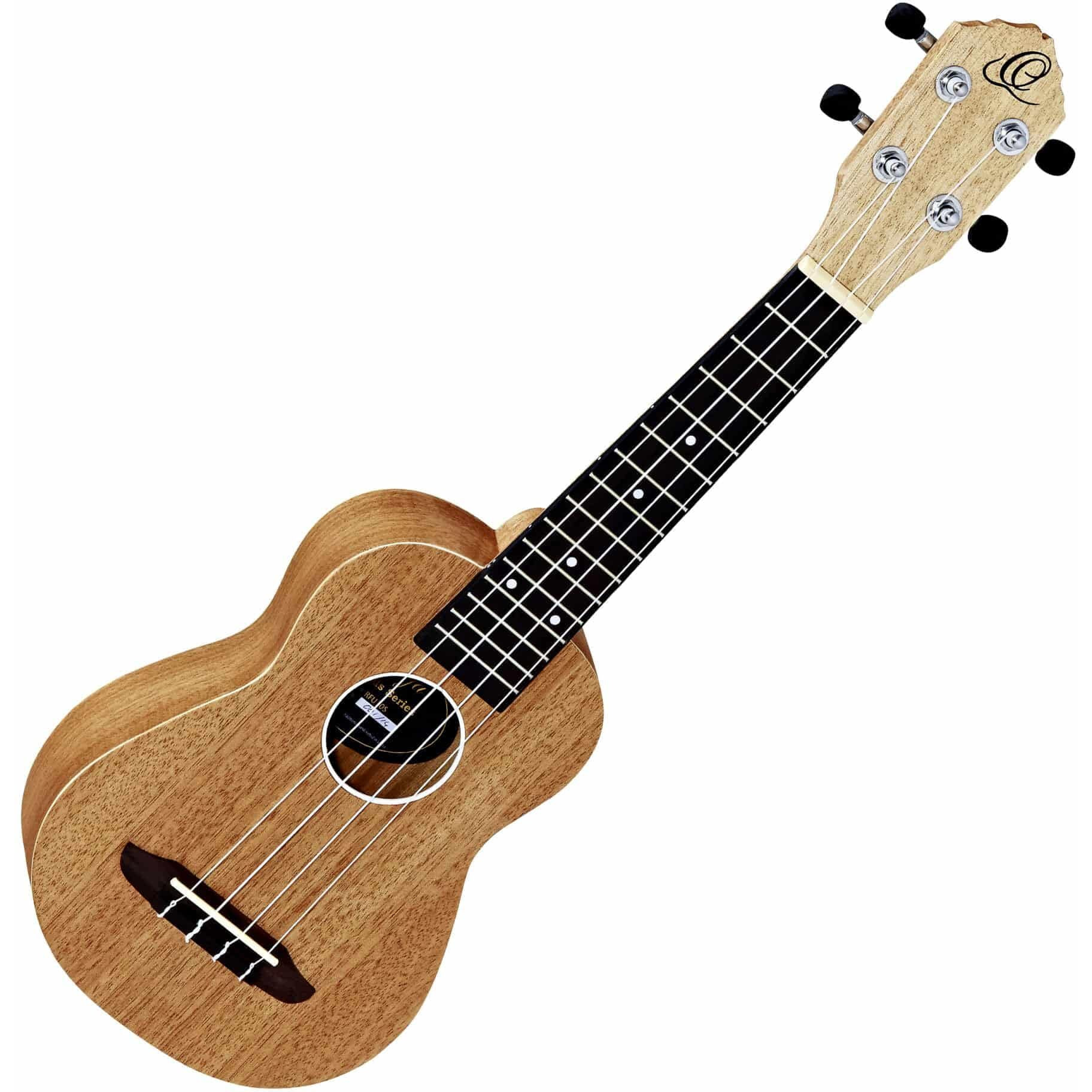 Ortega Guitars, 4-String Timber Series Soprano Ukulele w/Bag, Right (RFU10S)