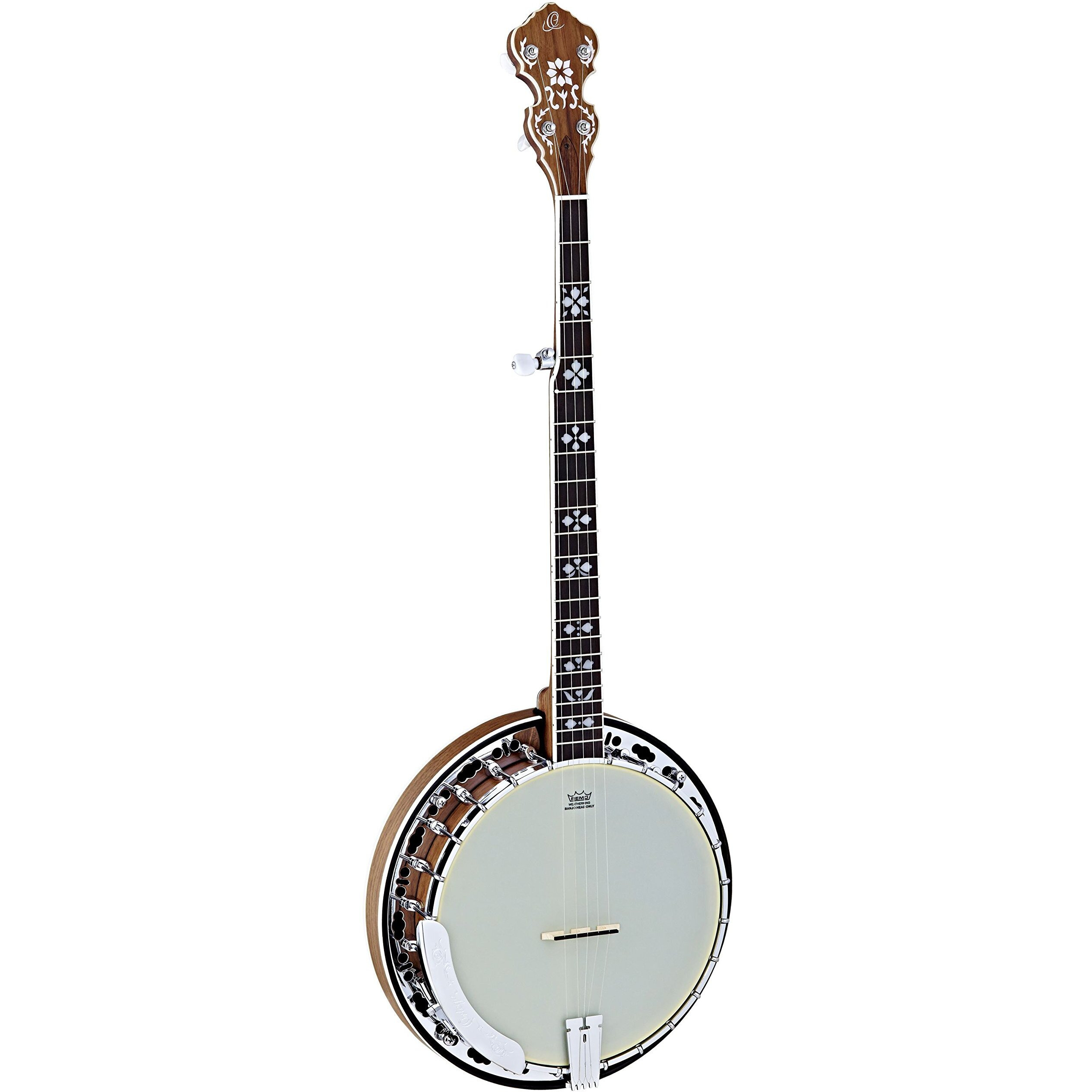 Ortega Guitars Facon Falcon Series 5-String Burl Walnut Resonator Banjo w/Bag, Right, one Size (OBJ550W-SNT)