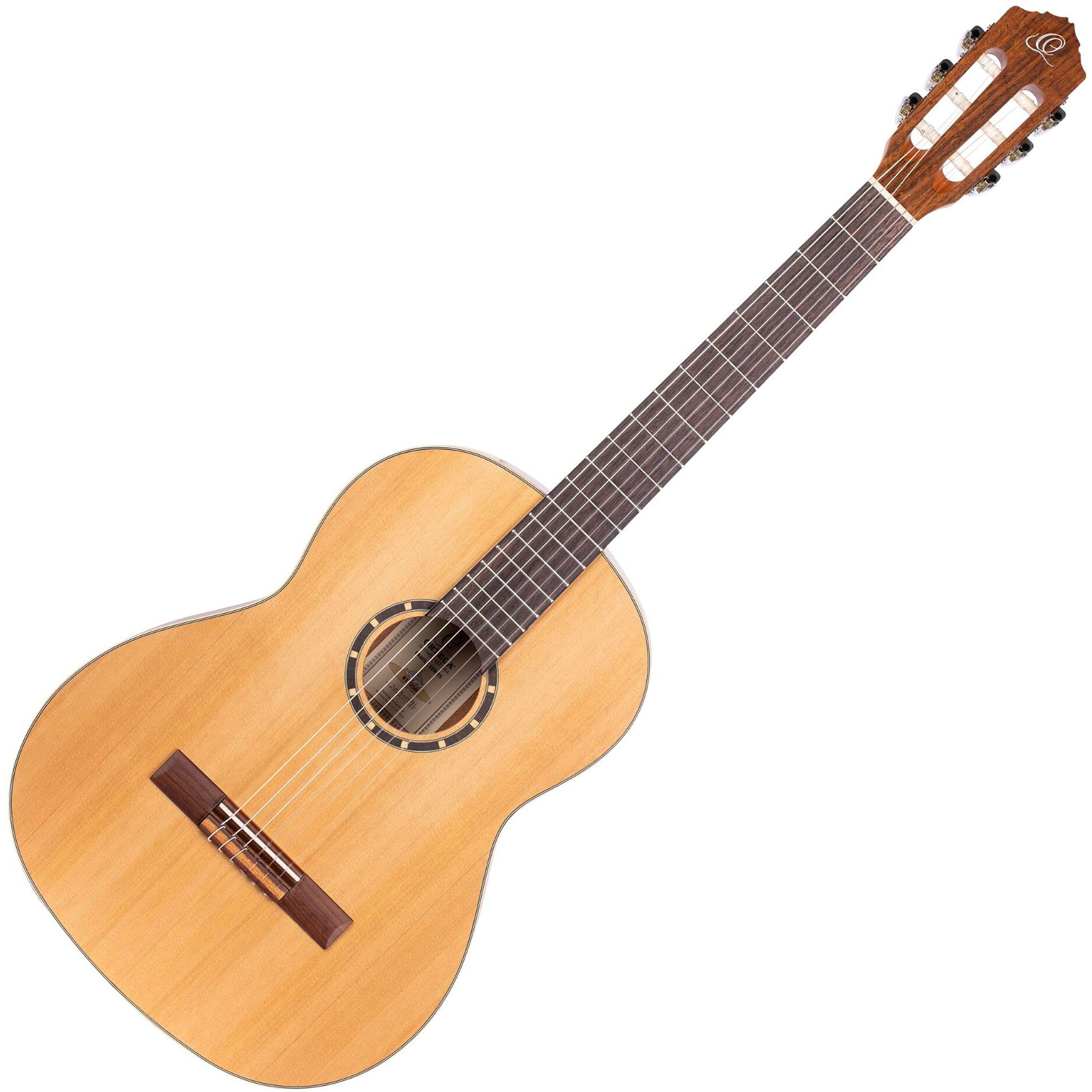 Ortega Guitars 6 String Family Series Full Size Nylon Classical Guitar w/Bag, Right, Cedar Top-Natural-Satin, (R122)