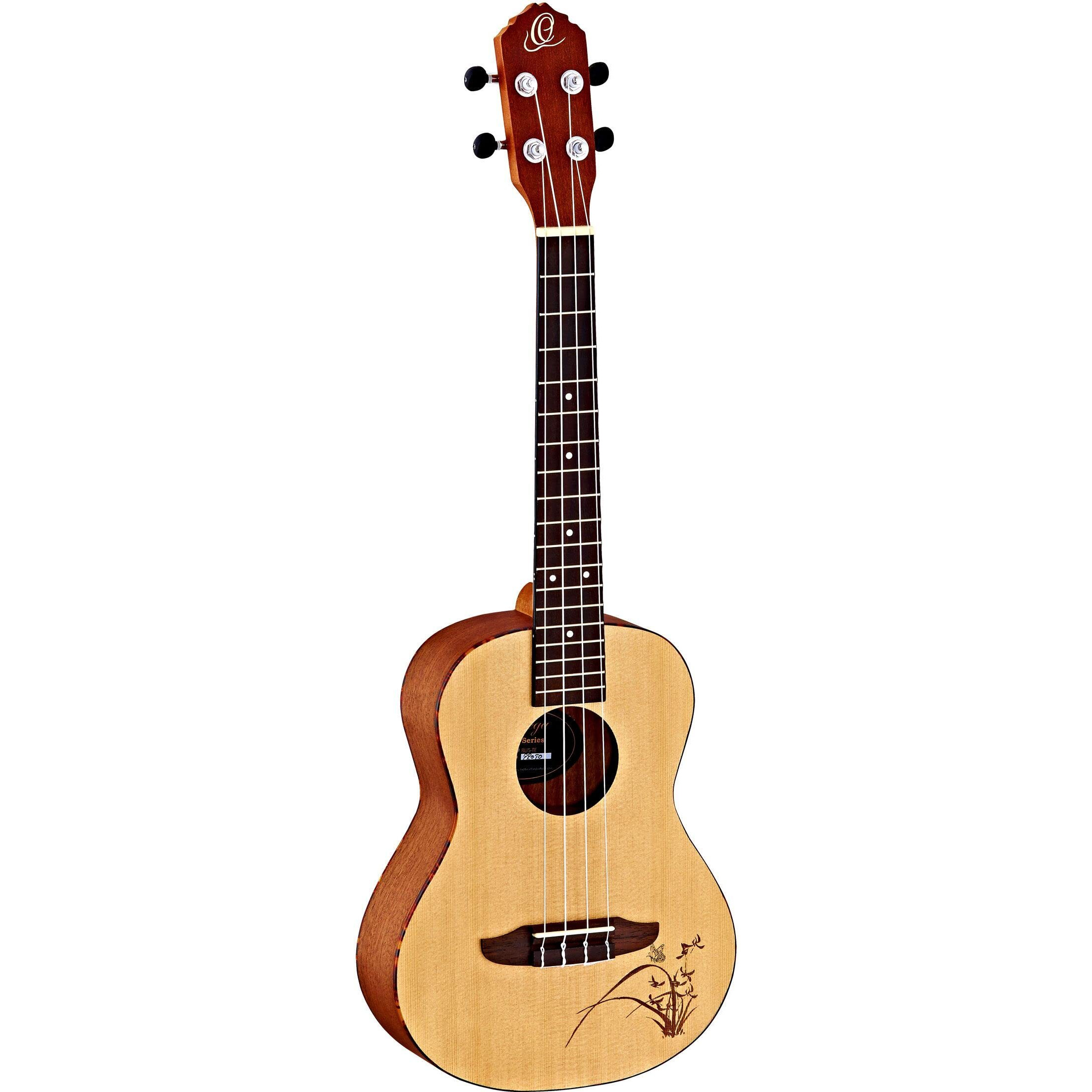 Ortega Guitars, 4-String Bonfire Series Tenor Ukulele, Right-Handed, Acoustic, (RU5-TE)