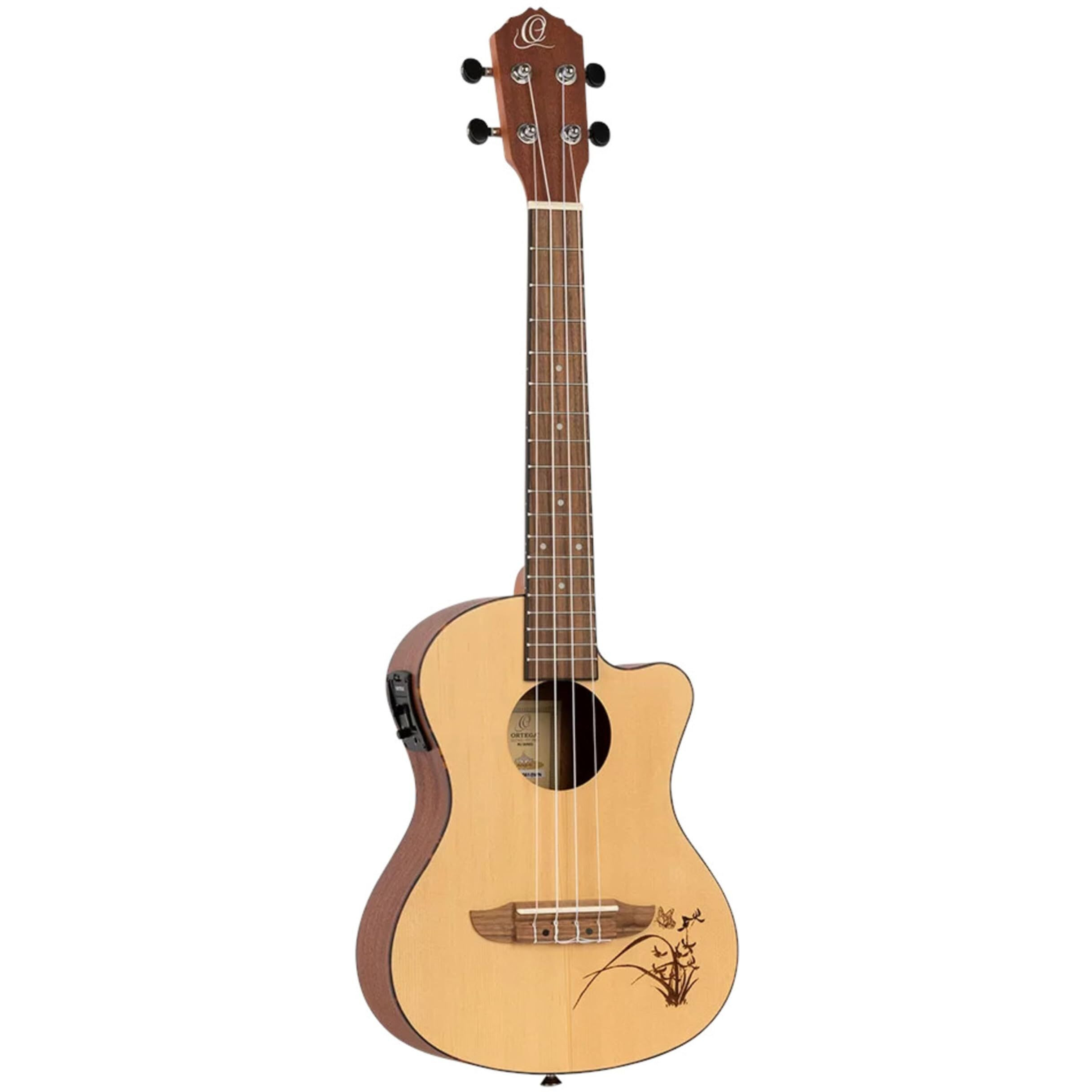 Ortega Guitars RU5CE-TE RU Series Tenor Ukulele with Spruce Top, Sapele Body, and Pickup