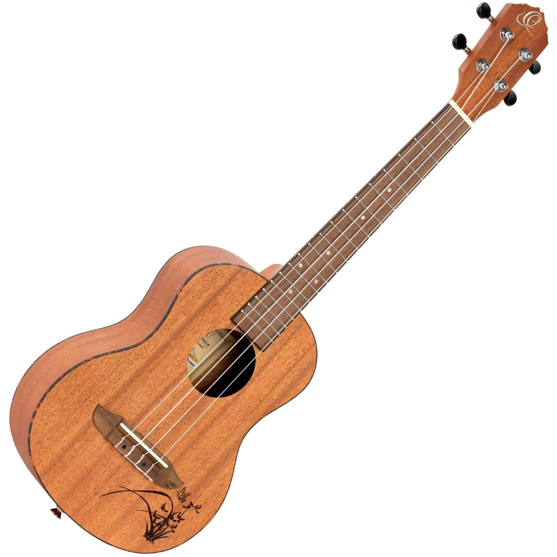 Ortega Guitars, 4-String Bonfire Series Tenor Ukulele, Right-Handed, Acoustic, (RU5MM-TE)
