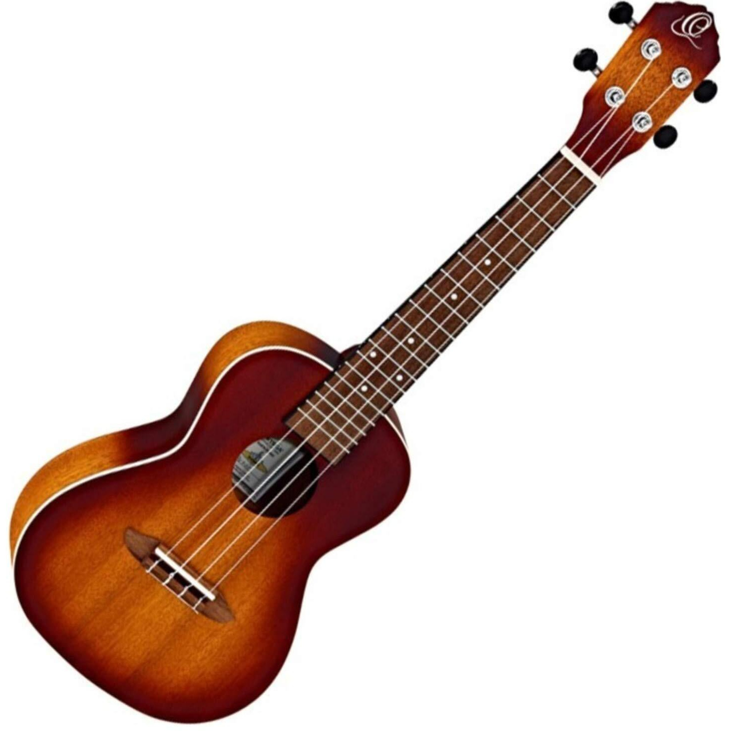 Ortega Guitars, 4-String Earth Series Concert Ukulele, Right, Trasparent Sunburst, Acoustic (RUDAWN)
