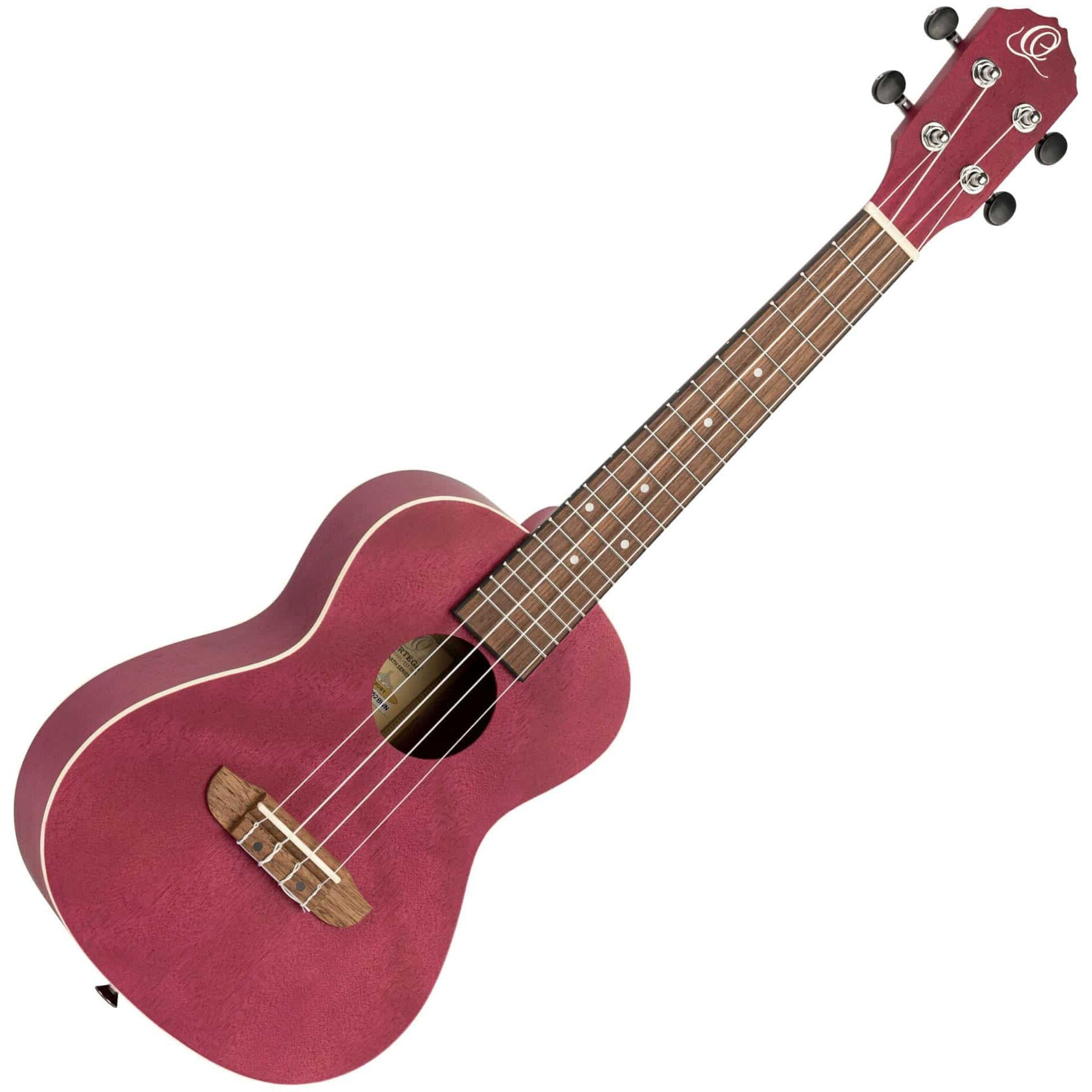 Ortega Guitars, 4-String Earth Series Concert Ukulele, Right, Ruby Raspberry, Acoustic (RURUBY)