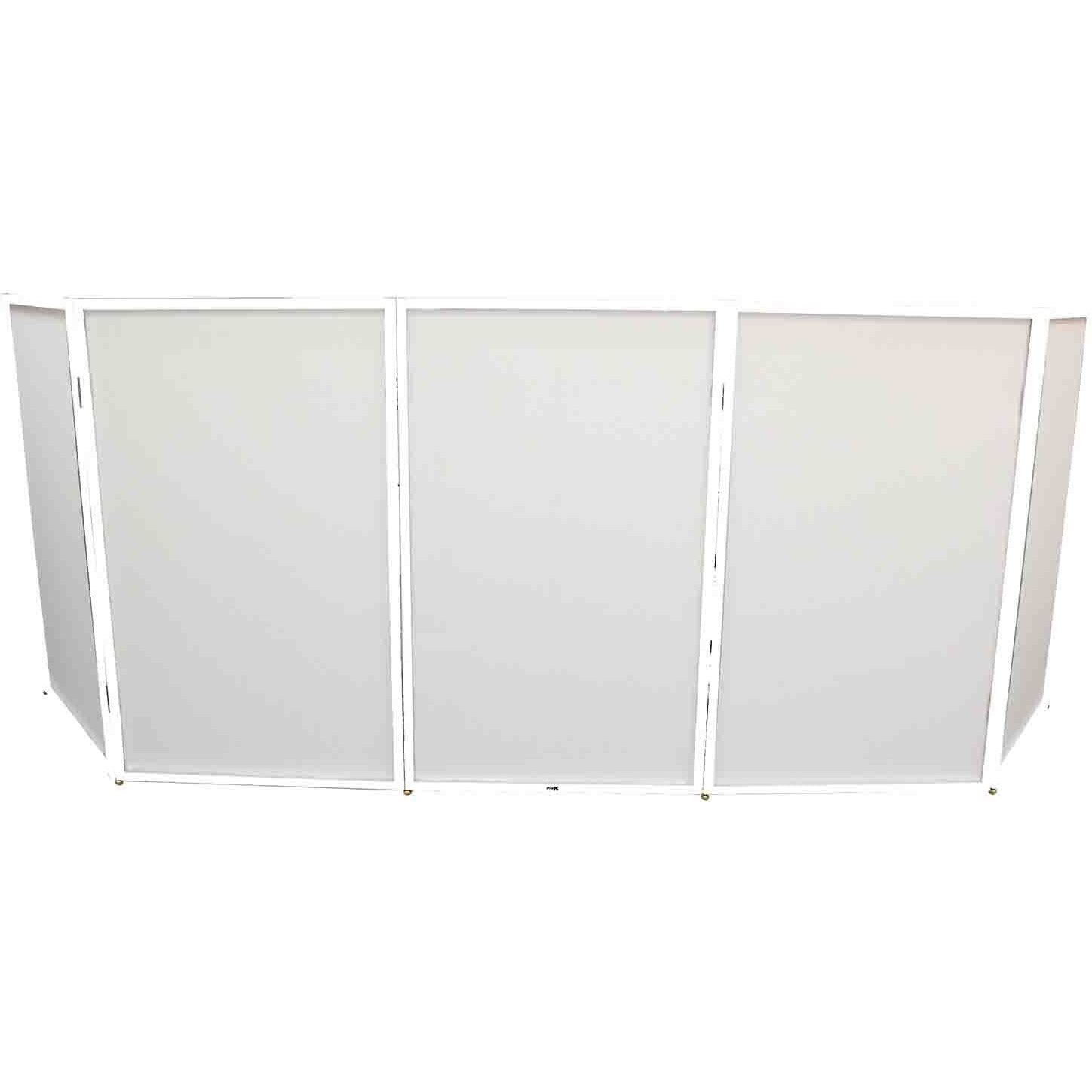 ProX XF-5X3048 5-Panel Pro DJ Facade with 180 Degree Quick Release Stainless Steel Hinges, White Frame