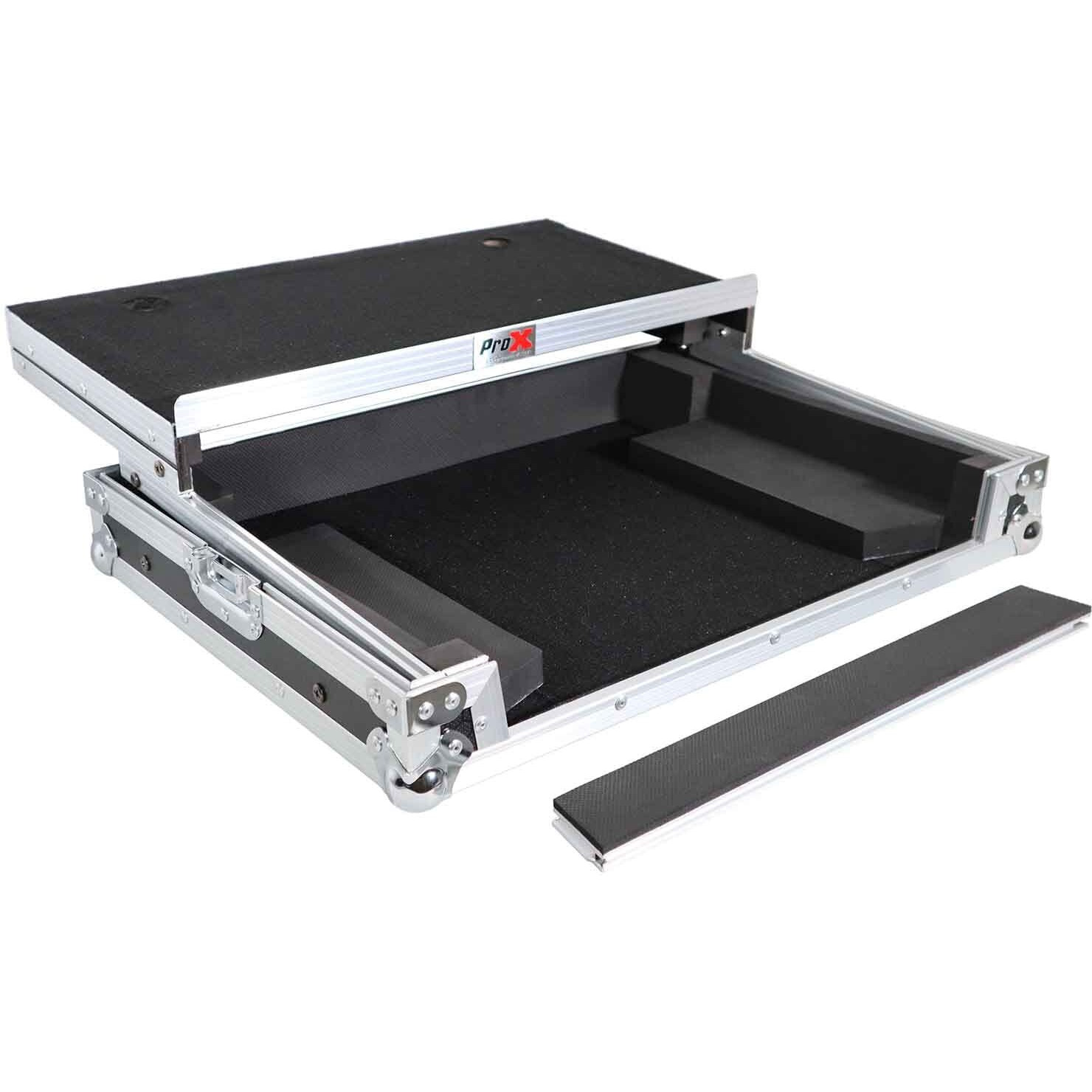 ProX Flight Case for Pioneer DDJ-REV1 Digital Controller with Sliding Laptop Shelf - High-Density Protective Foam for Interior Support - Protective Finish on Laminated 3/8" Plywood - X-DDJREV1 LT