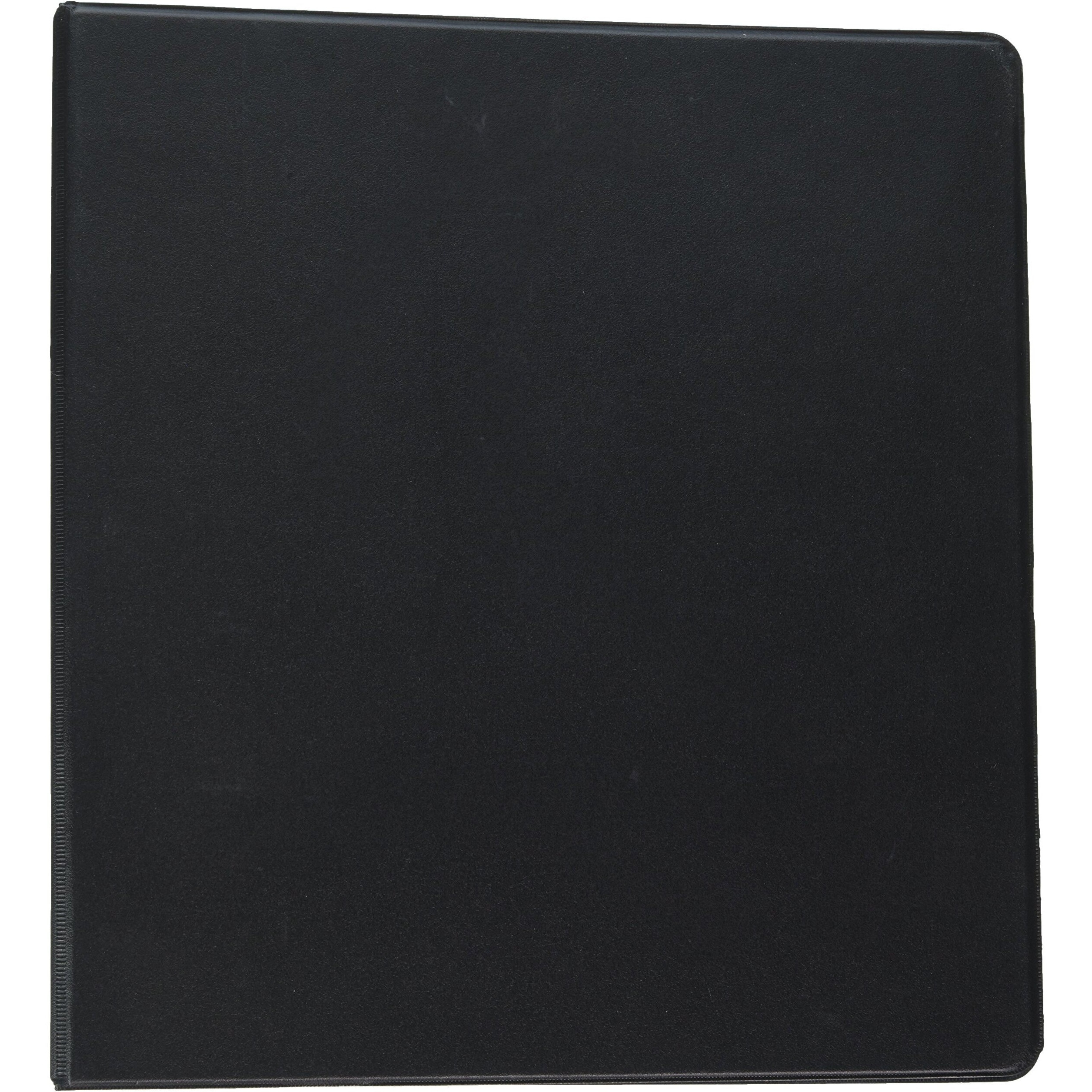 School Smart Polypropylene Round Ring Binder, 1-1/2 Inch, Black