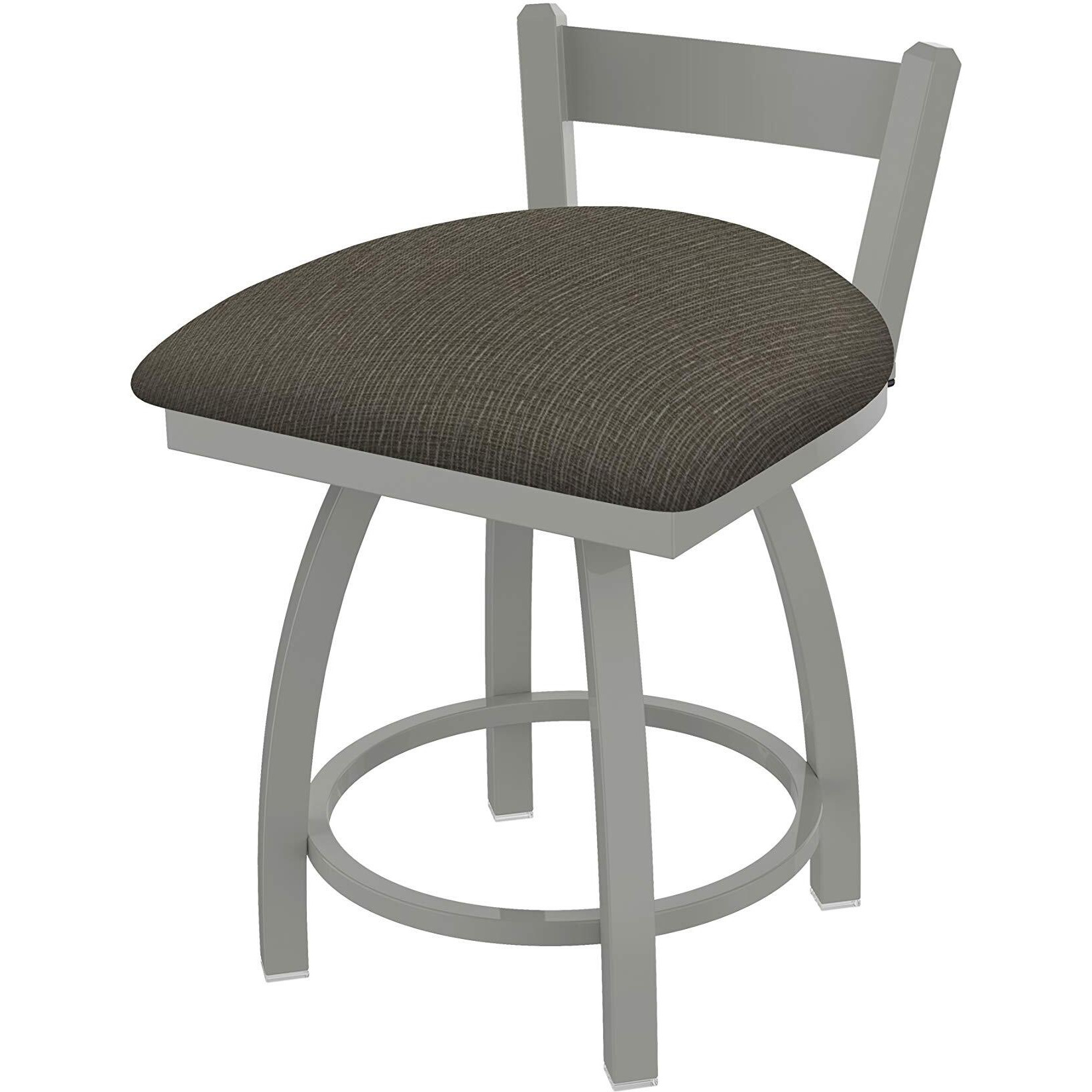 821 Catalina 18" Low Back Swivel Vanity Stool with Anodized Nickel Finish and Graph Chalice Seat