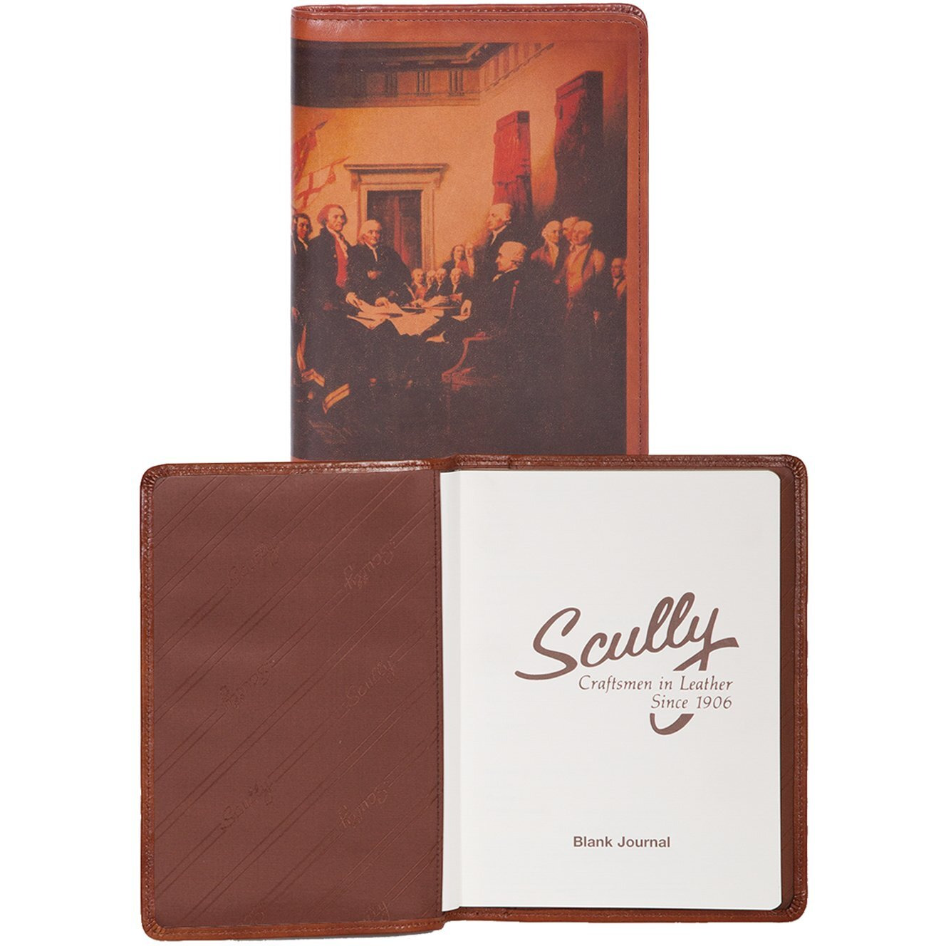 Scully Leather Desk Journal - Blank Page Notebook (Declaration)