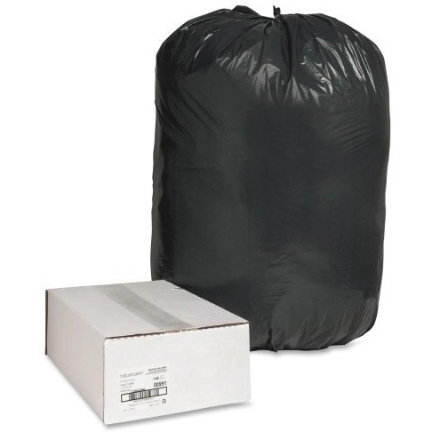 Wholesale CASE of 5 - Nature Saver Recycled Heavy-Duty Trash Liners-Trash Can Liners,Rcycld,60 Gal,1.25mil,38&quotx58",100/BX,BK