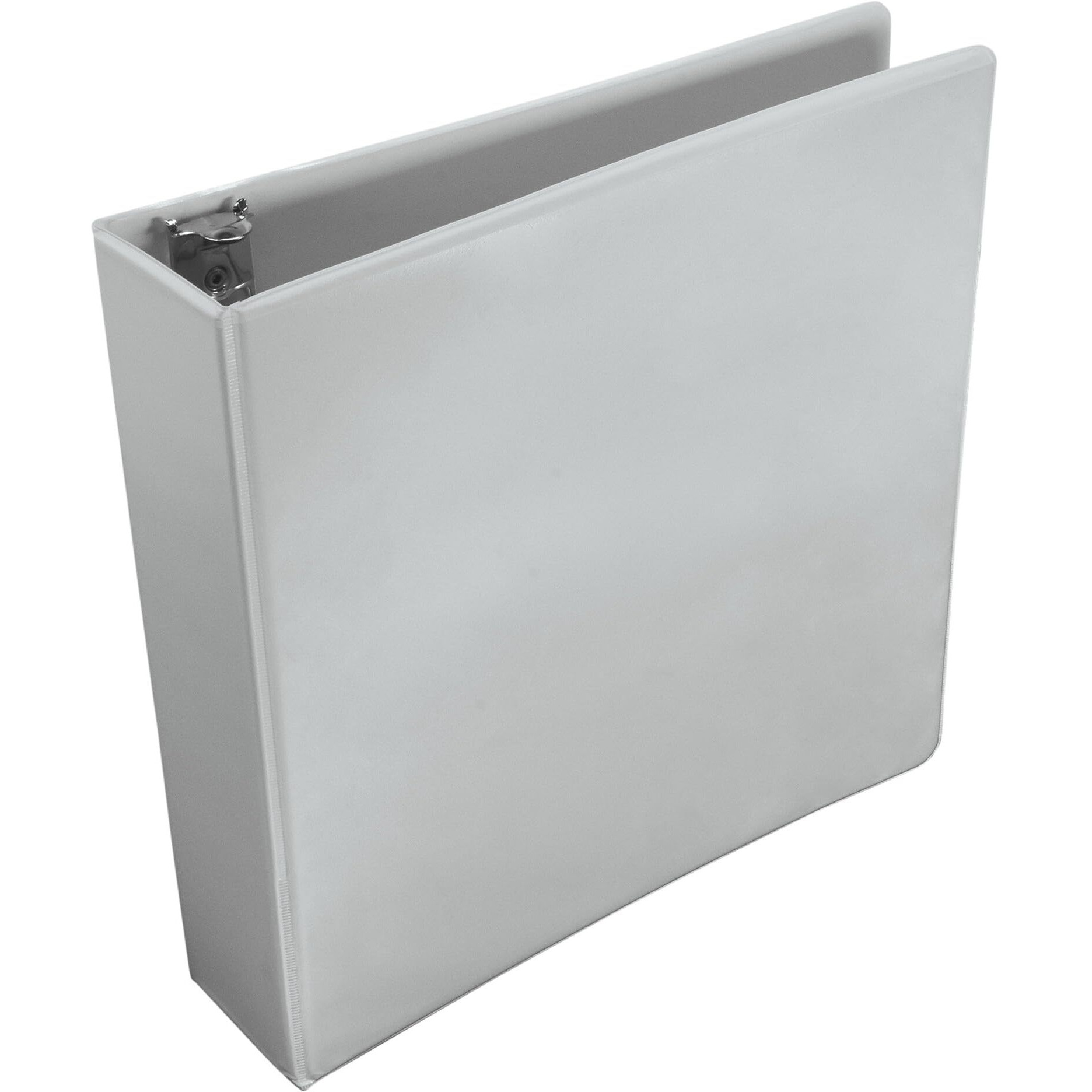 School Smart D Ring View Binder, Polypropylene, 2 Inches, White