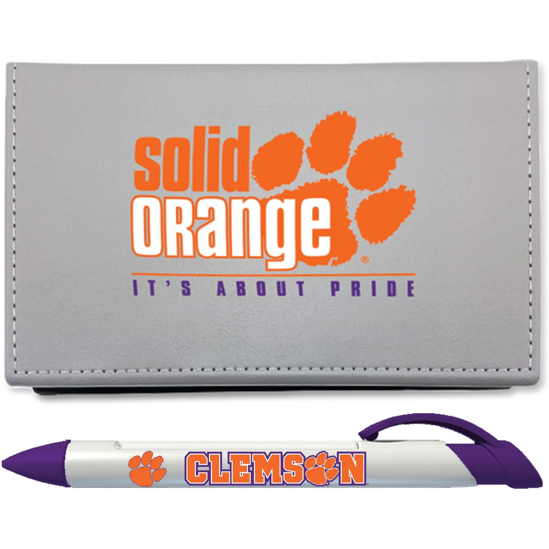 Greeting Pen Clemson Sticky Note Desk Set with Rotating Message Pen (2212)