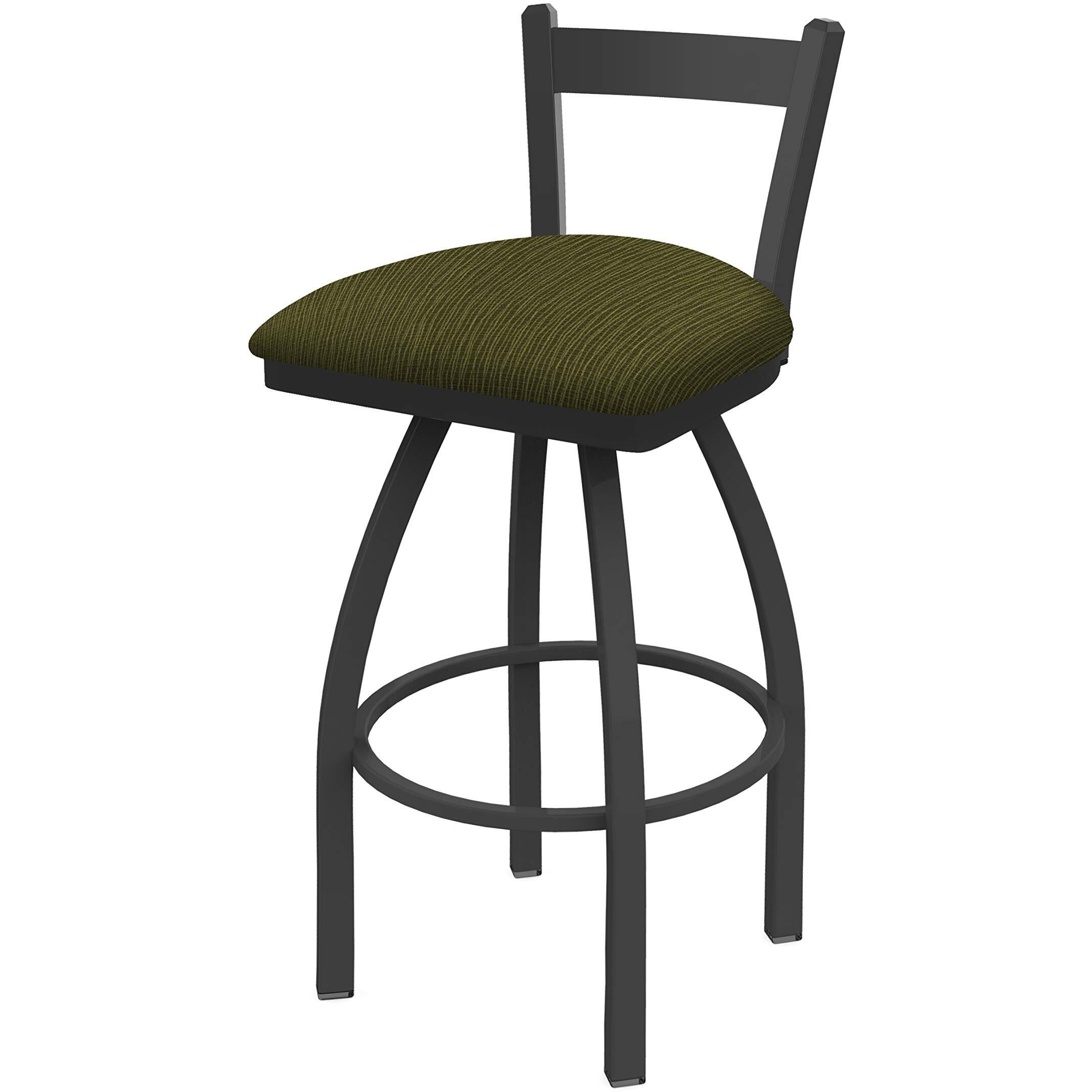 821 Catalina 25" Low Back Swivel Counter Stool with Pewter Finish and Graph Parrot Seat