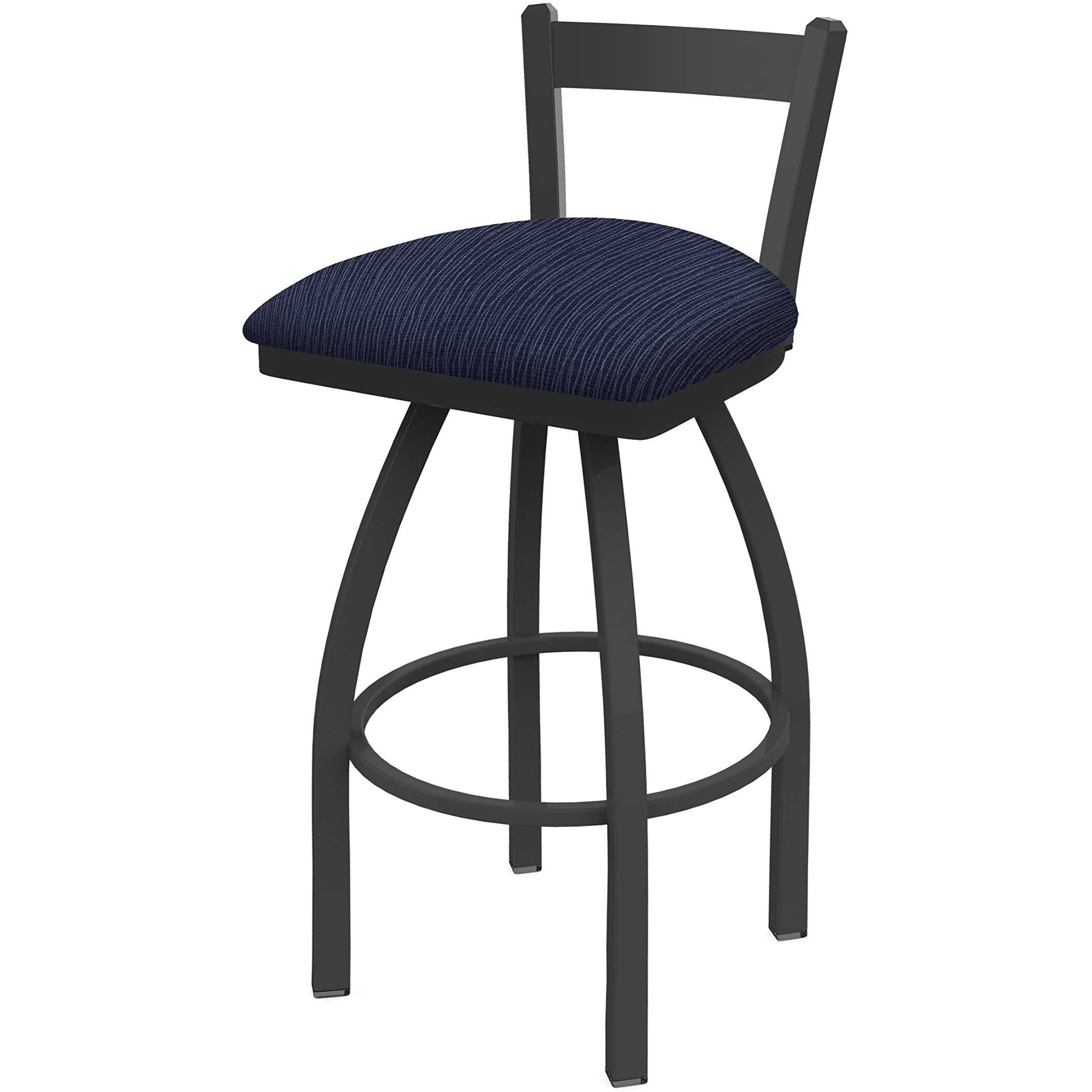 821 Catalina 25" Low Back Swivel Counter Stool with Pewter Finish and Graph Anchor Seat