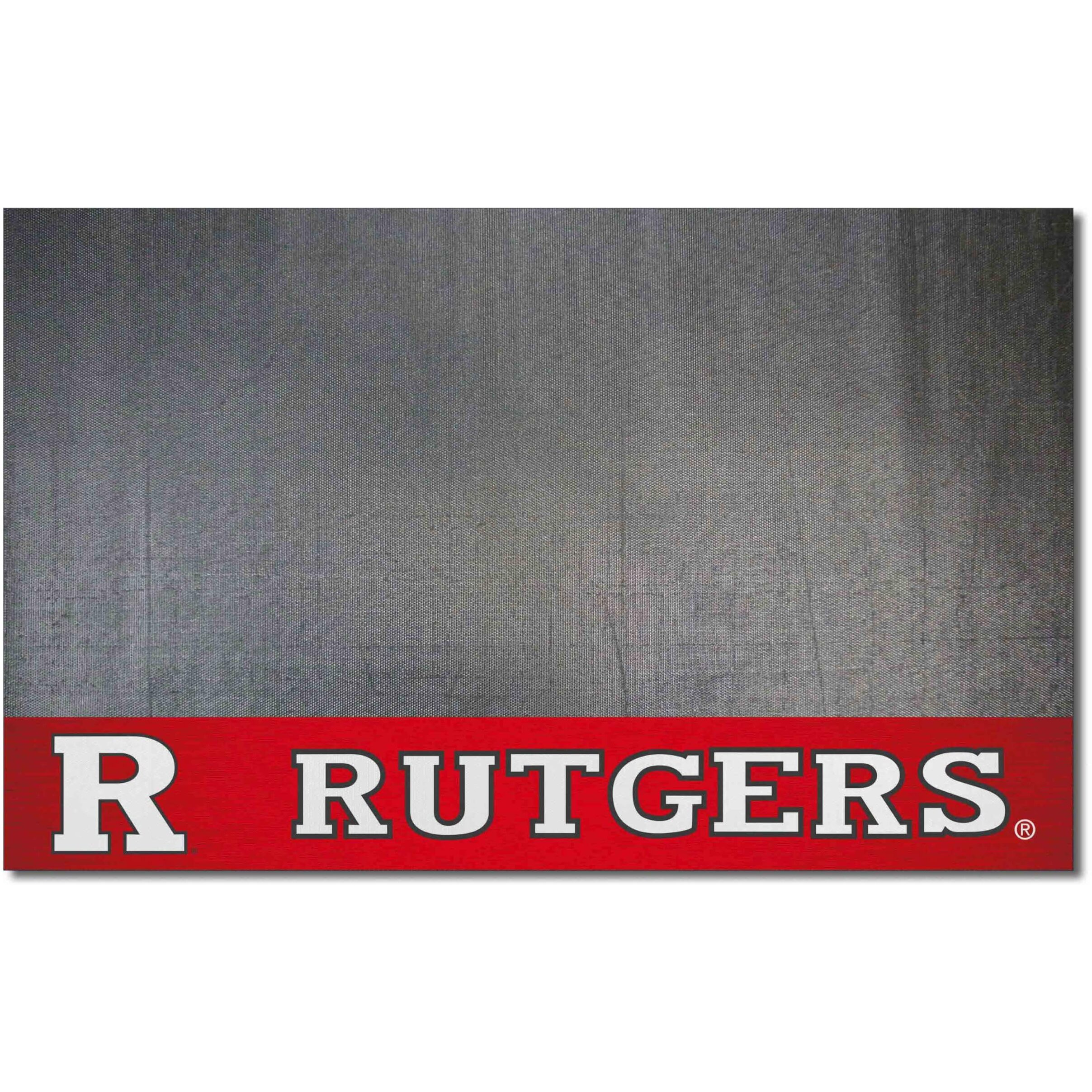 FANMATS 21631 Rutgers Scarlett Knights Vinyl Grill Mat - 26in. x 42in. - Deck Patio Protective Mat | Oil, flame, and UV resistant
