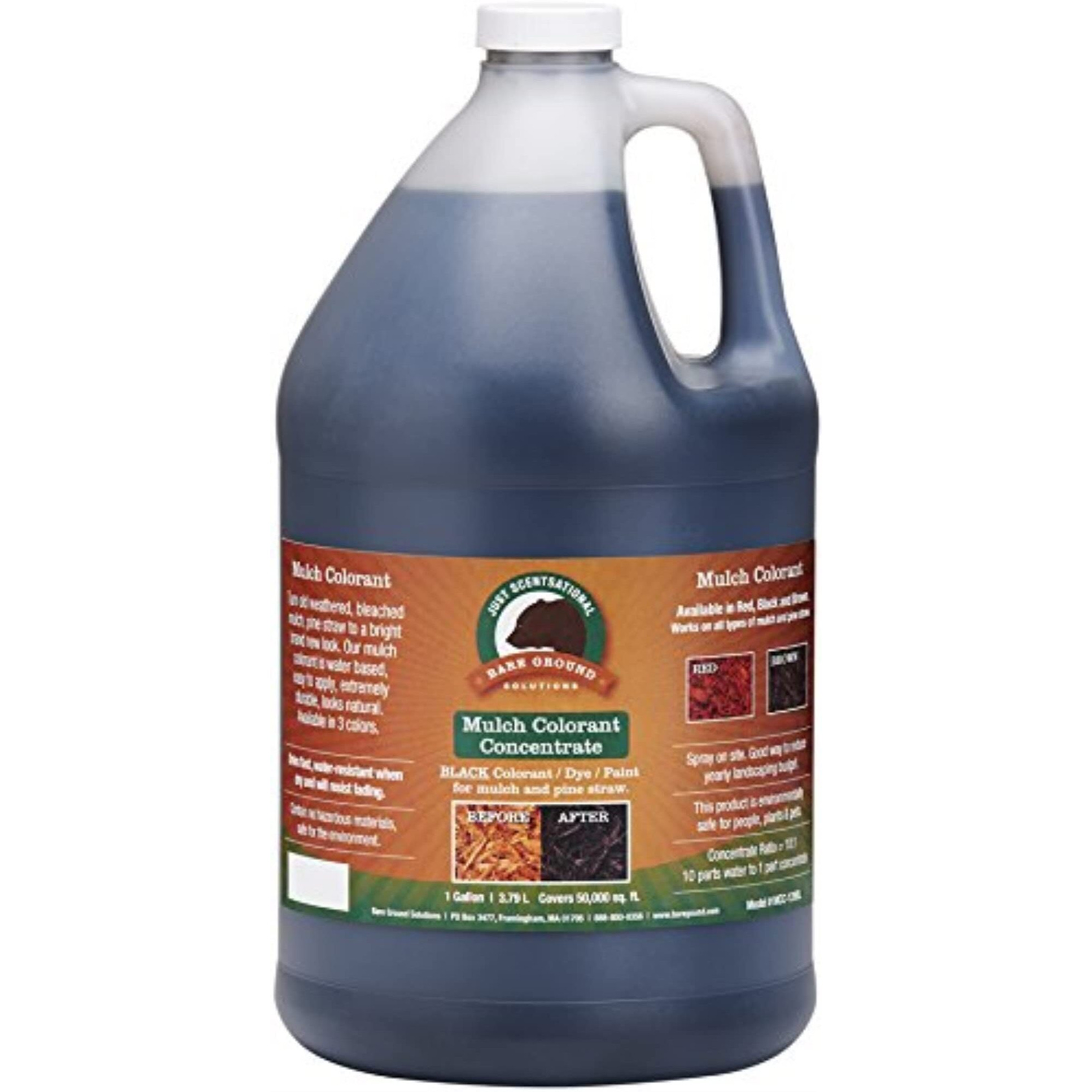 Just Scentsational MCC-128BL Bark Mulch Colorant Concentrate, Black, 128oz (1 Gallon)