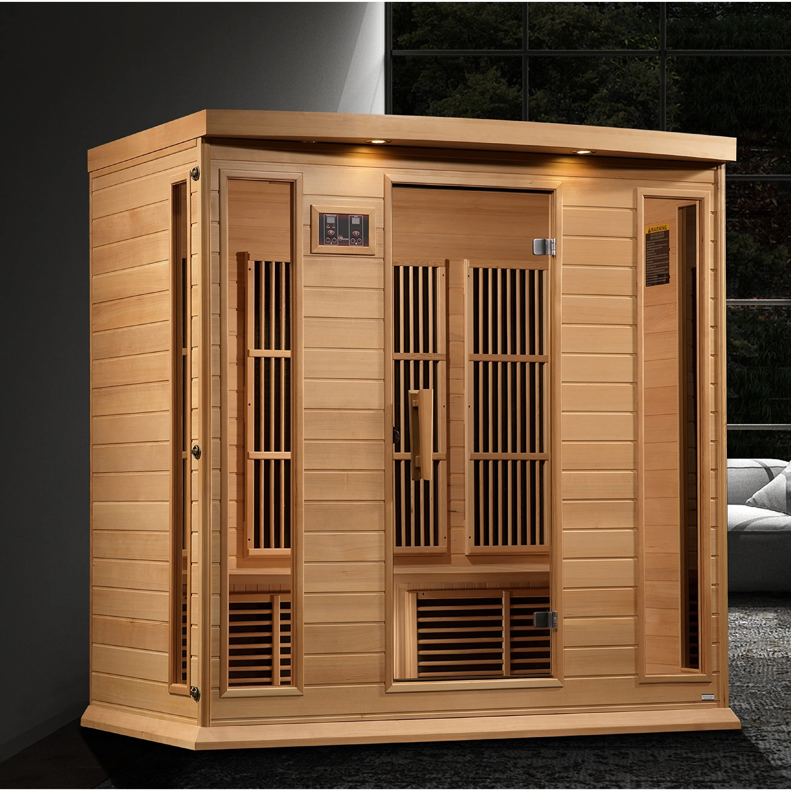 DYNAMIC SAUNAS Maxxus MX-K406-01 Elite 4-Person Near Zero EMF (Under 2 MG) FAR Infrared Sauna, (Canadian Hemlock) Curb Side Delivery