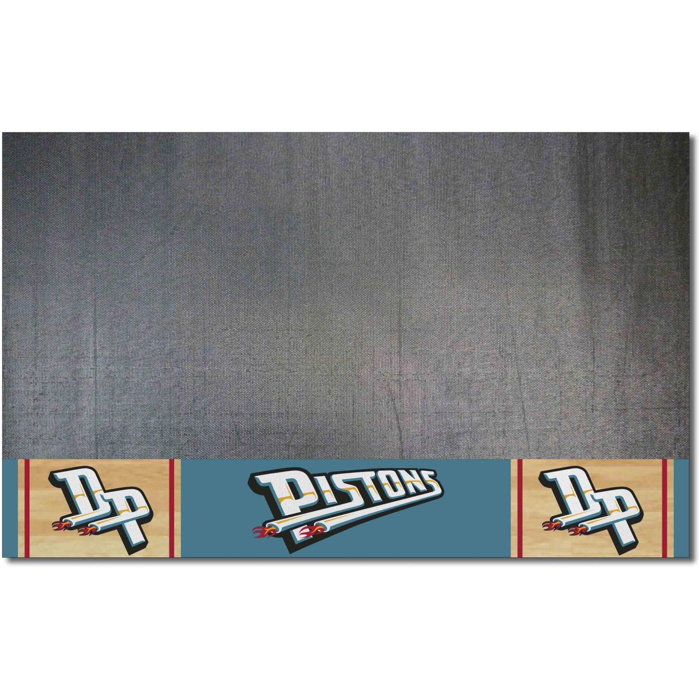 FANMATS 35284 NBA Retro Detroit Pistons Vinyl Grill Mat - 26in. x 42in.