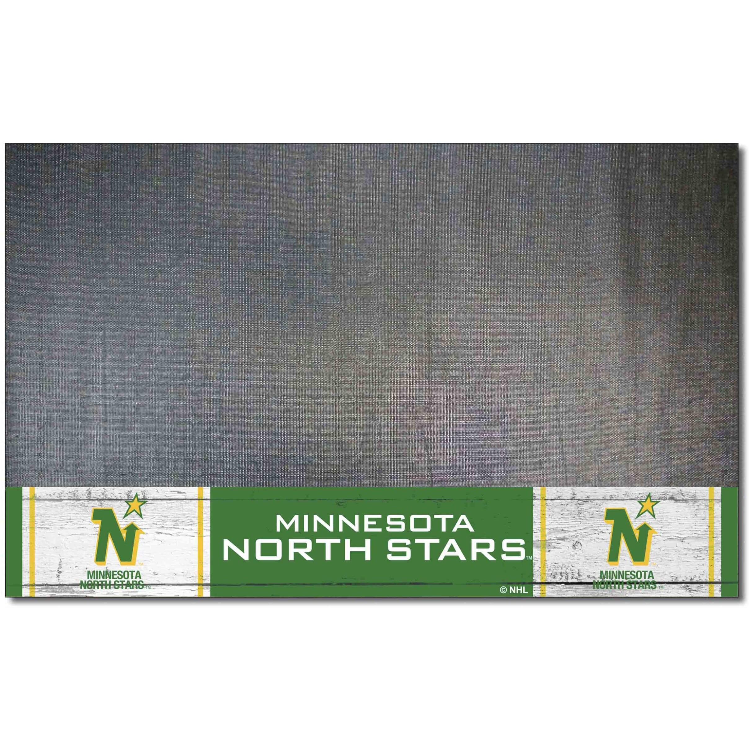 FANMATS 35527 NHL Retro Minnesota North Stars Vinyl Grill Mat - 26in. x 42in.