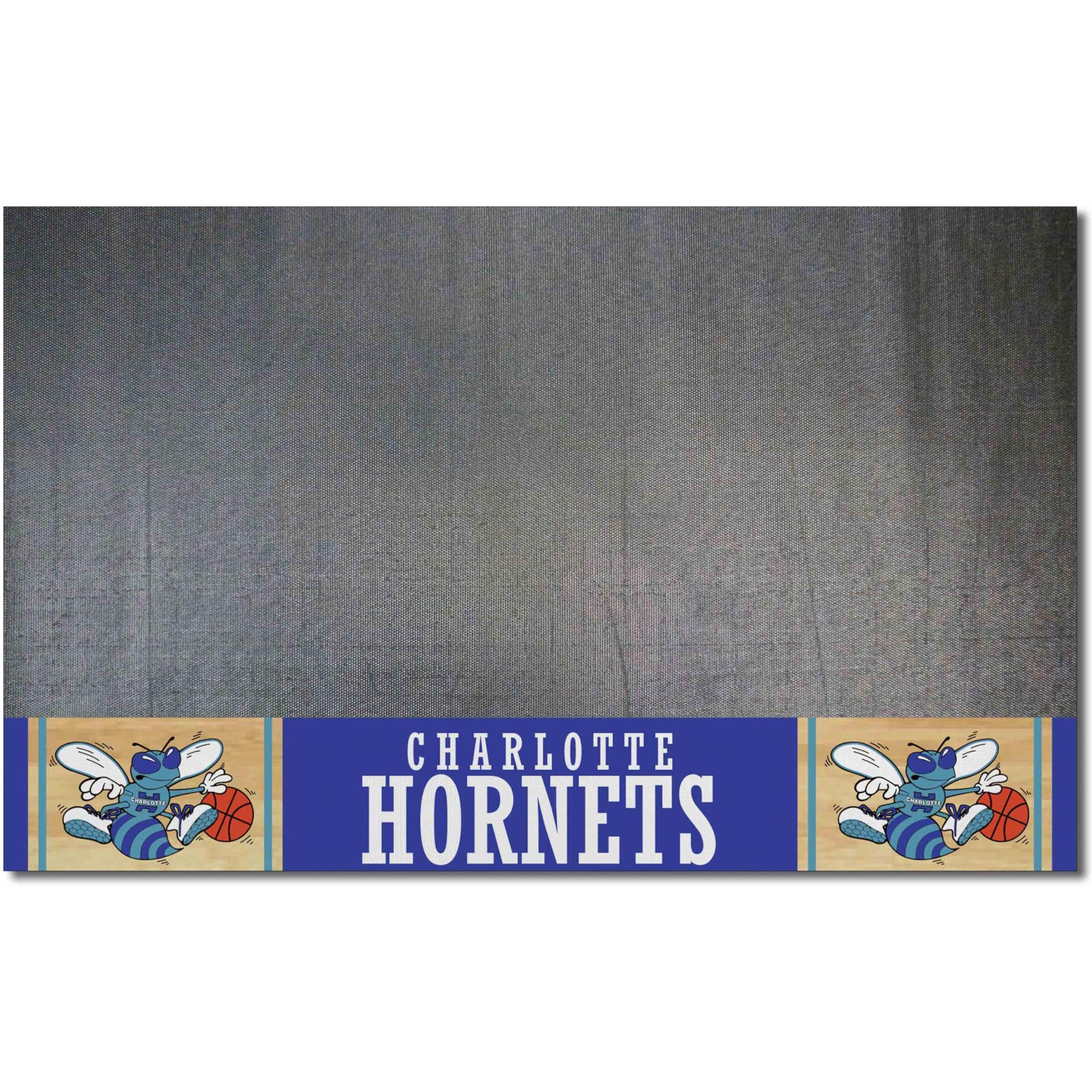 FANMATS 35243 NBA Retro Charlotte Hornets Vinyl Grill Mat - 26in. x 42in.