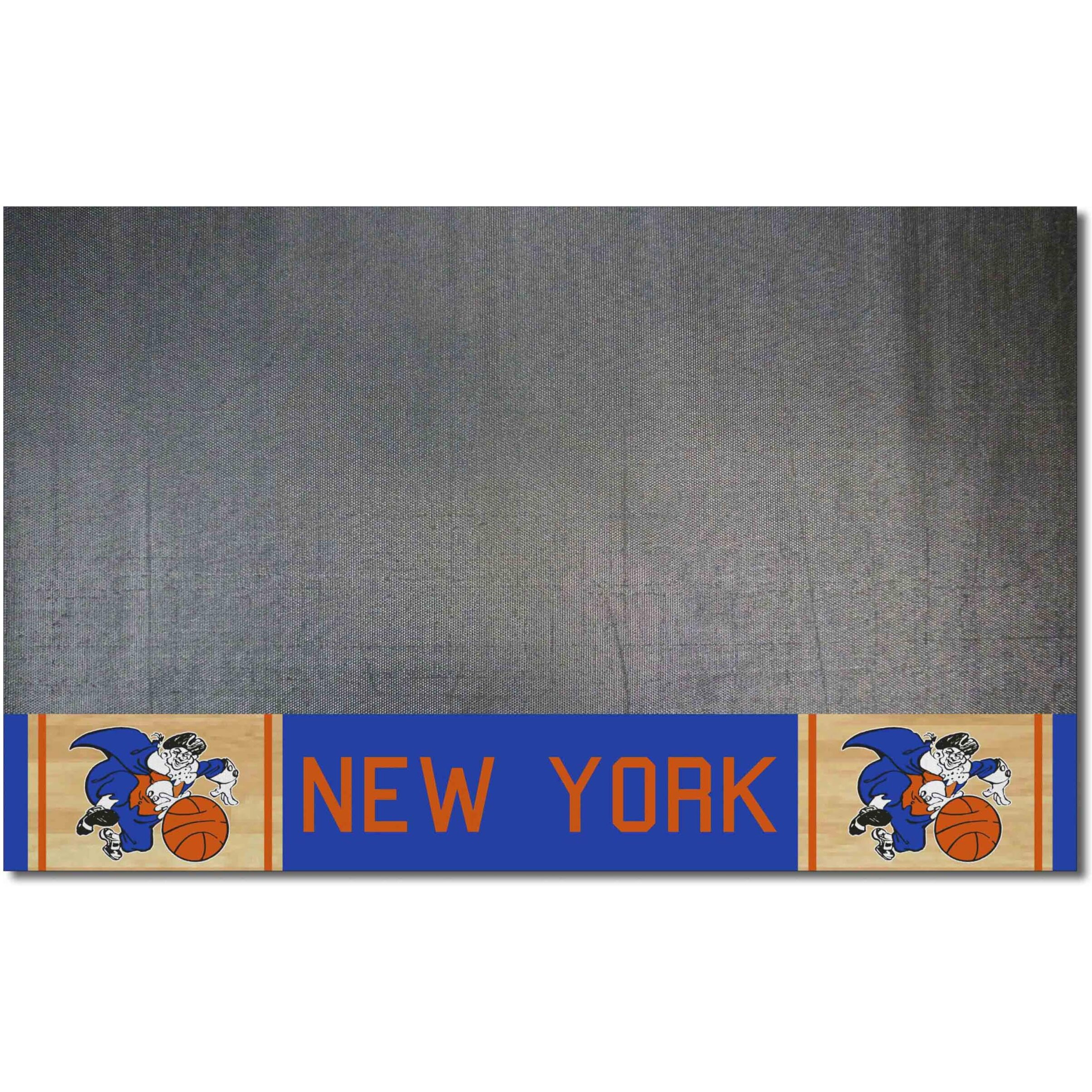 FANMATS 35348 NBA Retro New York Knickerbockers Vinyl Grill Mat - 26in. x 42in.