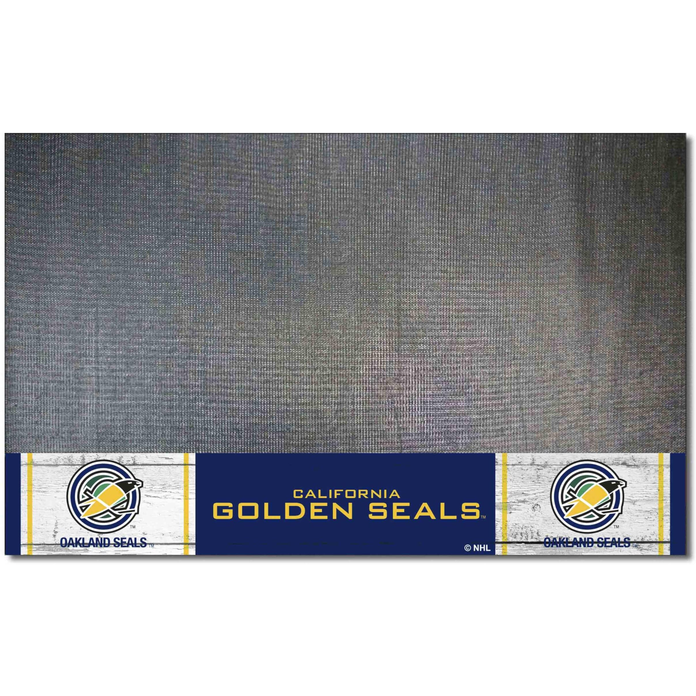 FANMATS 35813 NHL Retro California Golden Seals Vinyl Grill Mat - 26in. x 42in.