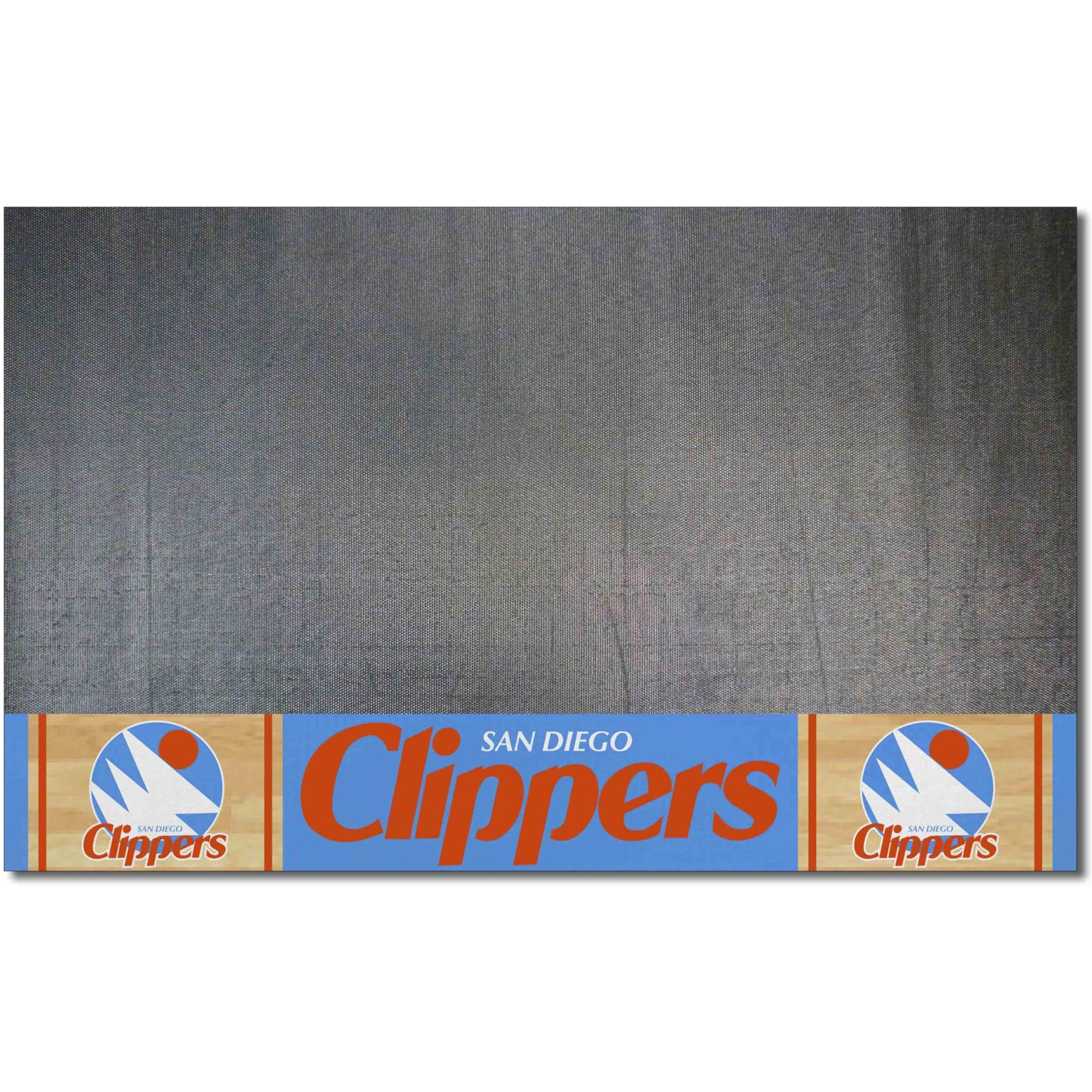 FANMATS 35396 NBA Retro San Diego Clippers Vinyl Grill Mat - 26in. x 42in.